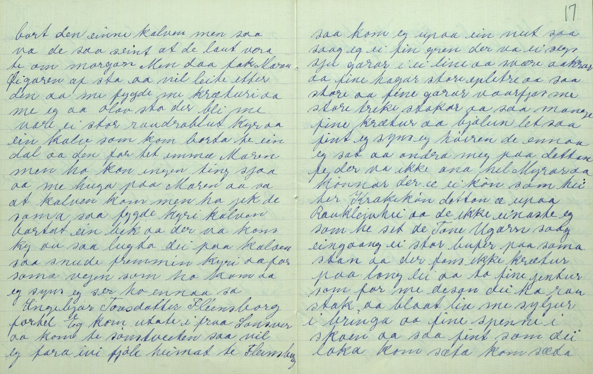 Rikard Berge, TEMU/TGM-A-1003/F/L0007/0024: 251-299 / 274 Uppskriftir av Gunhild Kivle. Viser, segner, eventyr, 1915, p. 16-17