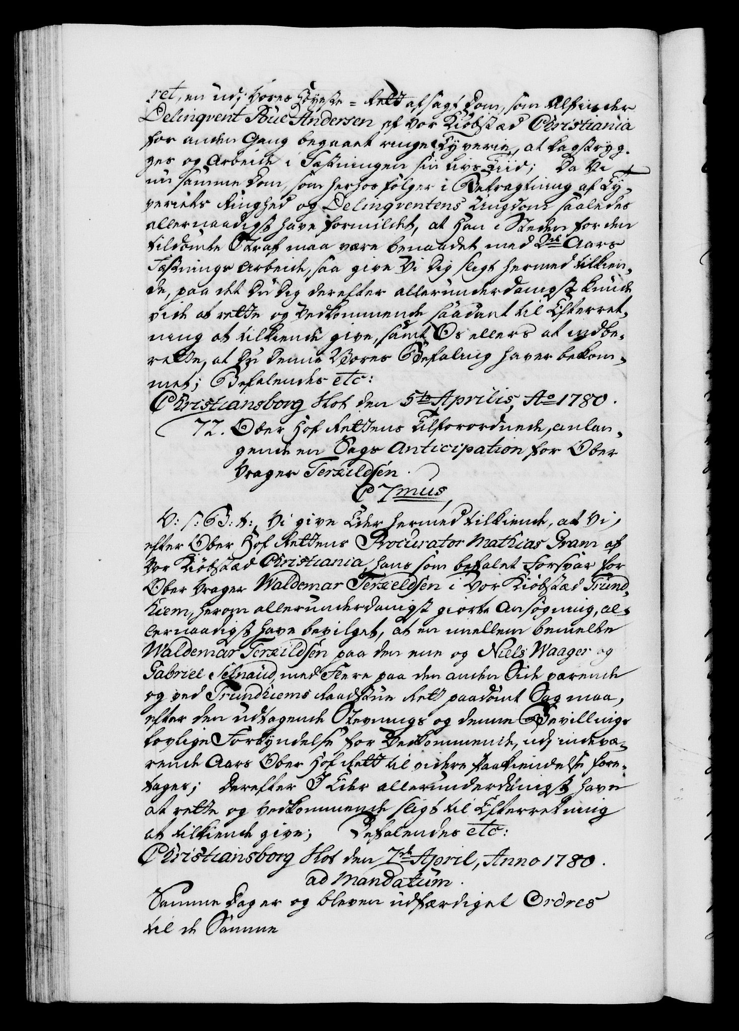 Danske Kanselli 1572-1799, AV/RA-EA-3023/F/Fc/Fca/Fcab/L0042: Norske tegnelser, 1777-1781, p. 504b