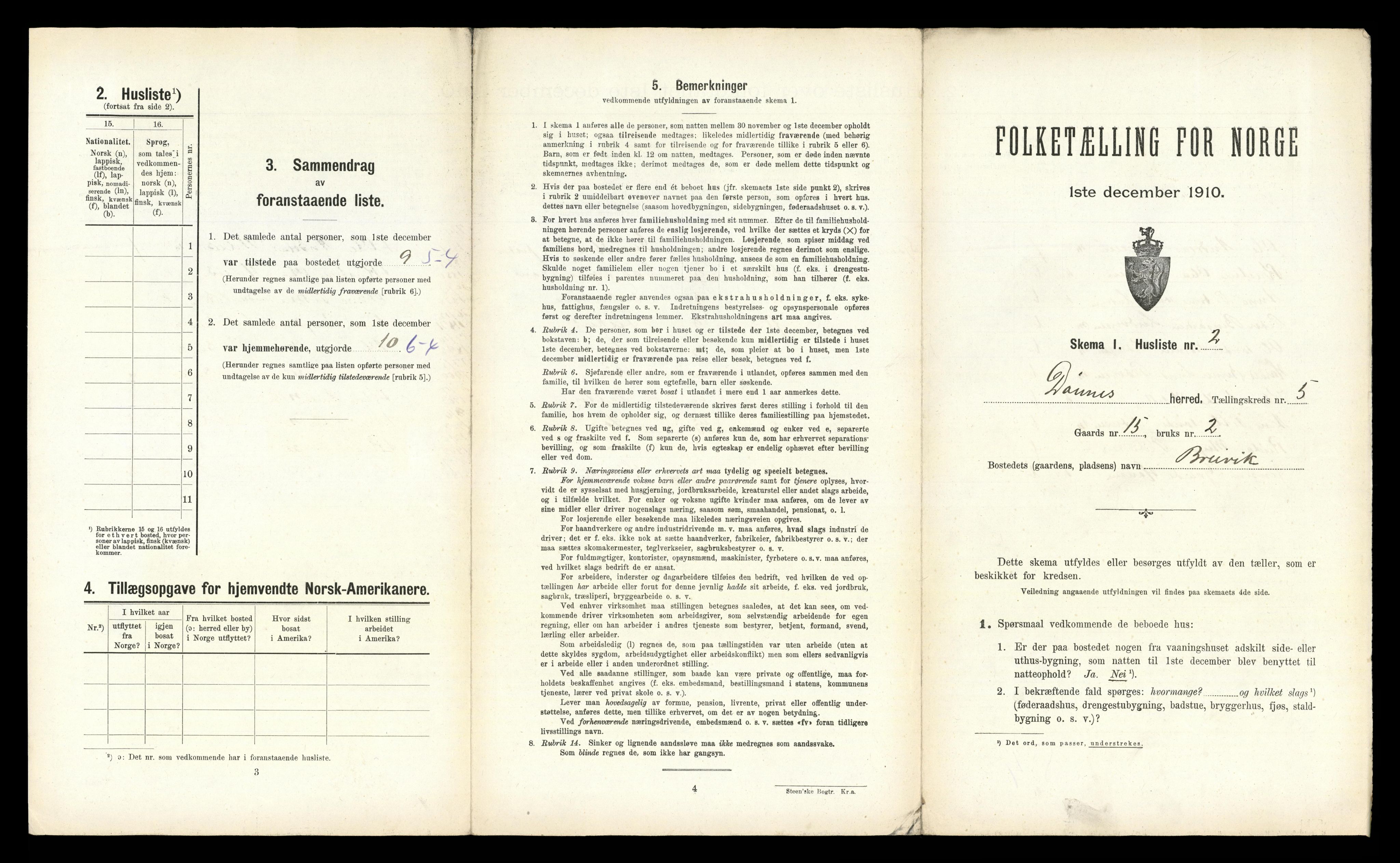 RA, 1910 census for Dønnes, 1910, p. 346