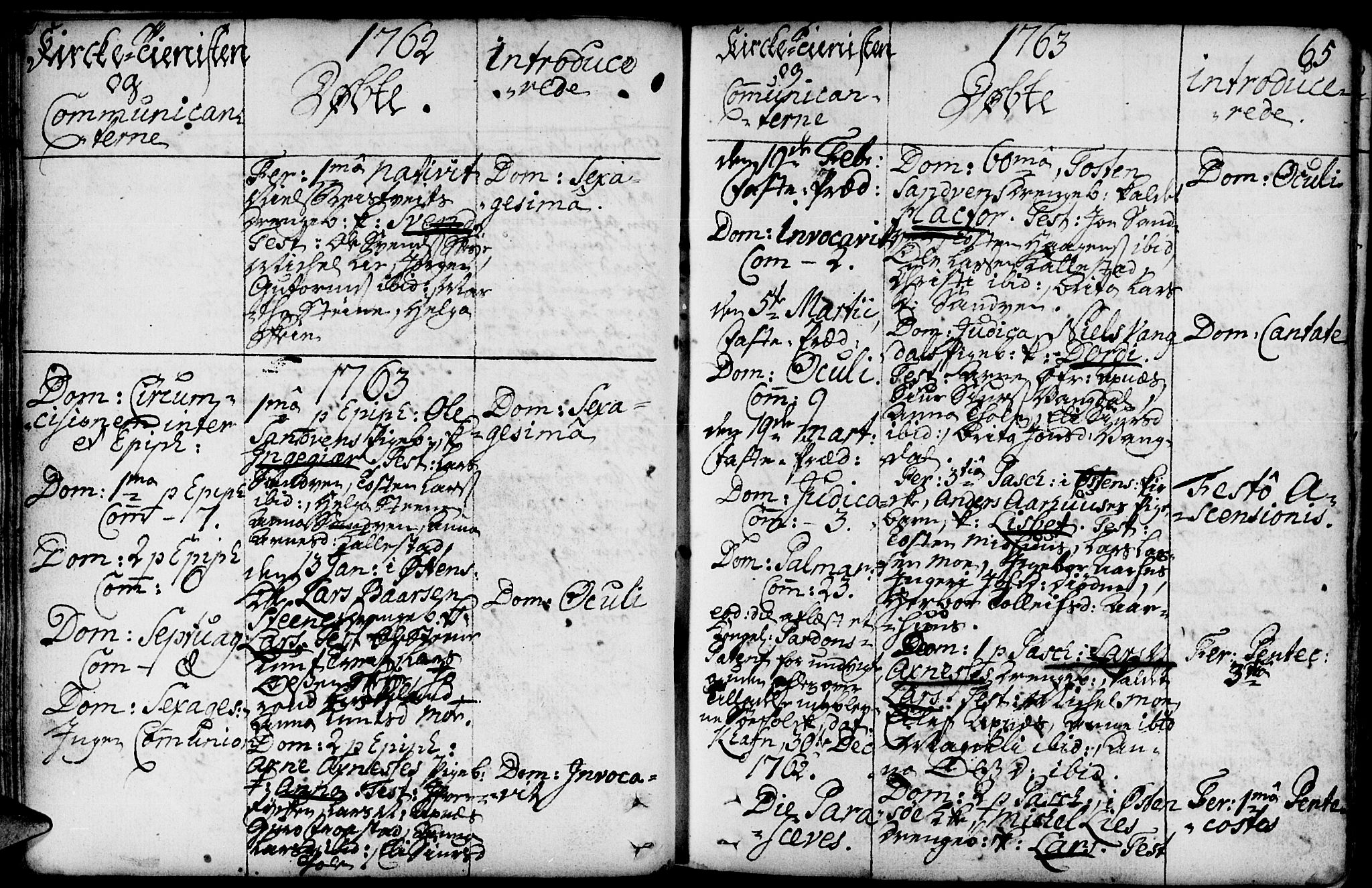 Kvam sokneprestembete, SAB/A-76201/H/Haa: Parish register (official) no. A 3, 1743-1795, p. 65