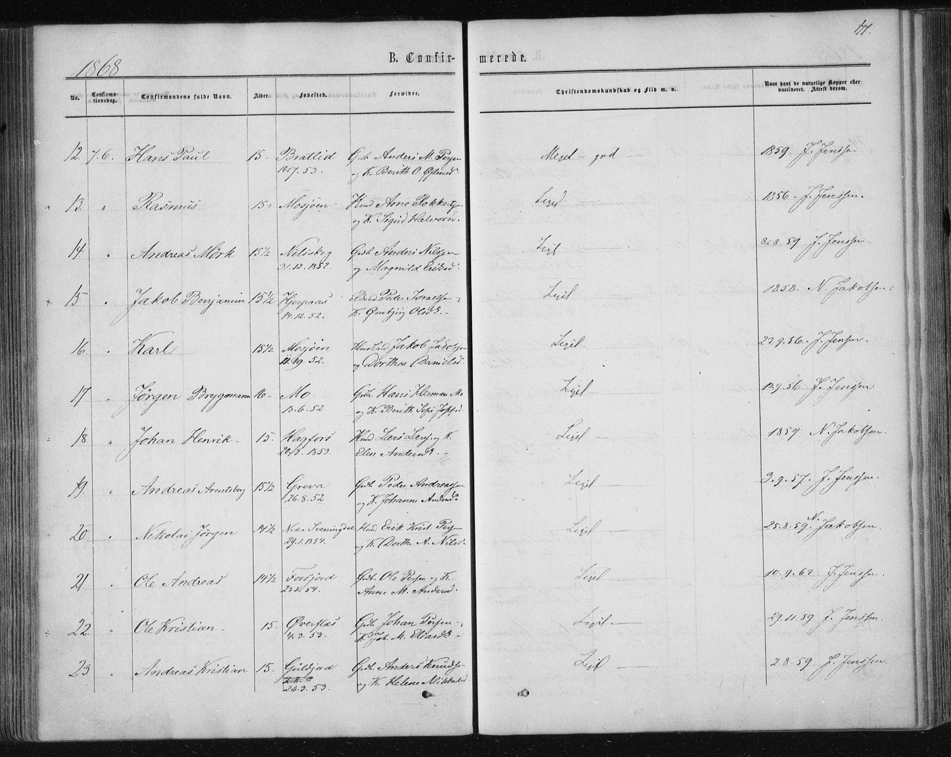 Ministerialprotokoller, klokkerbøker og fødselsregistre - Nordland, SAT/A-1459/820/L0294: Parish register (official) no. 820A15, 1866-1879, p. 177