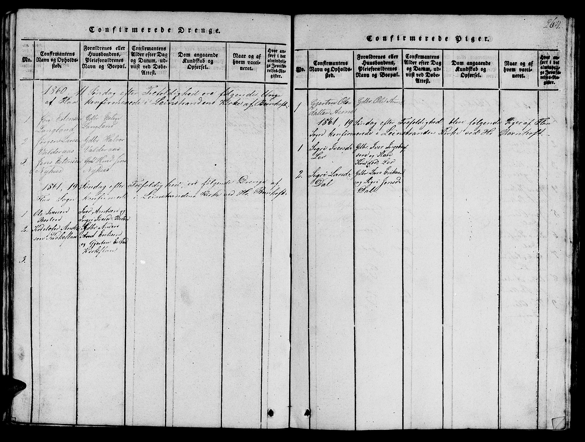 Ministerialprotokoller, klokkerbøker og fødselsregistre - Sør-Trøndelag, SAT/A-1456/693/L1121: Parish register (copy) no. 693C02, 1816-1869, p. 264