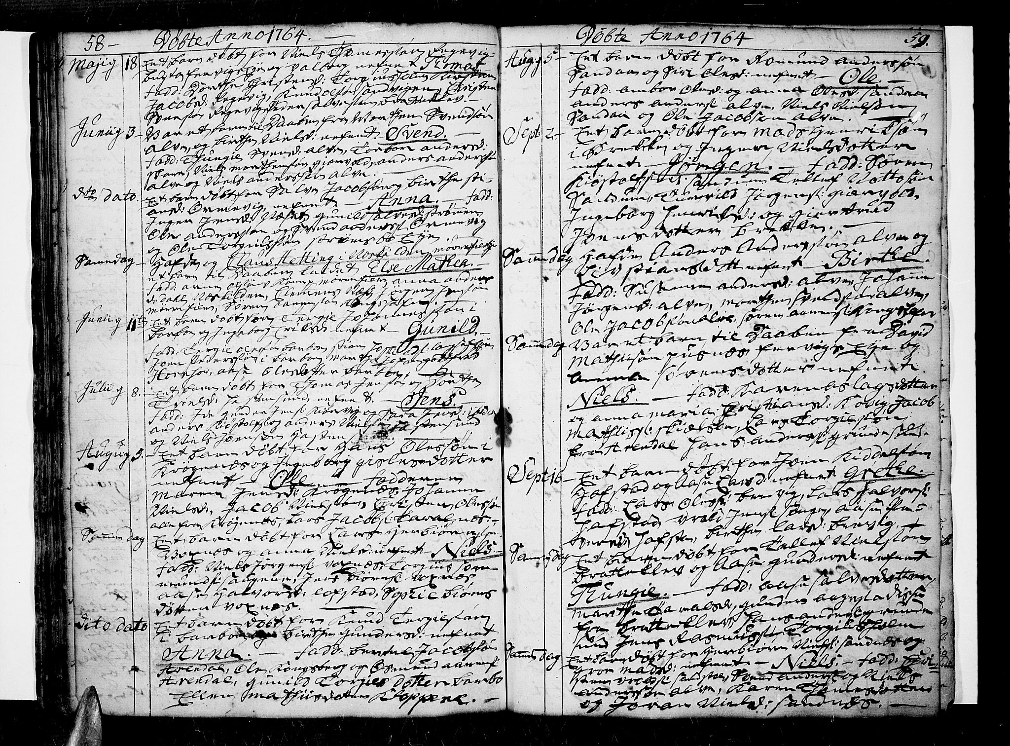 Tromøy sokneprestkontor, AV/SAK-1111-0041/F/Fa/L0001: Parish register (official) no. A 1, 1747-1793, p. 58-59