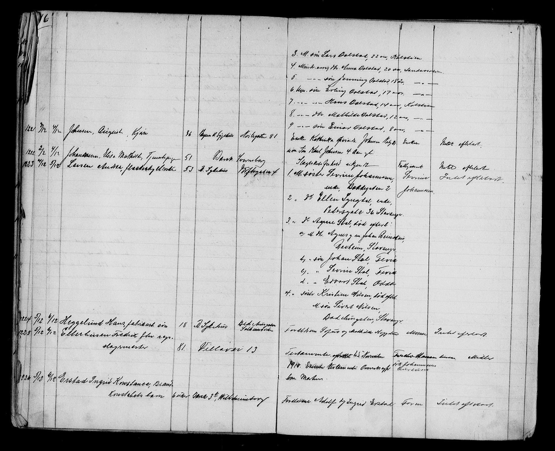 Byfogd og Byskriver i Bergen, AV/SAB-A-3401/06/06Na/L0012: Dødsfallsjournaler, 1918-1919, p. 616-617