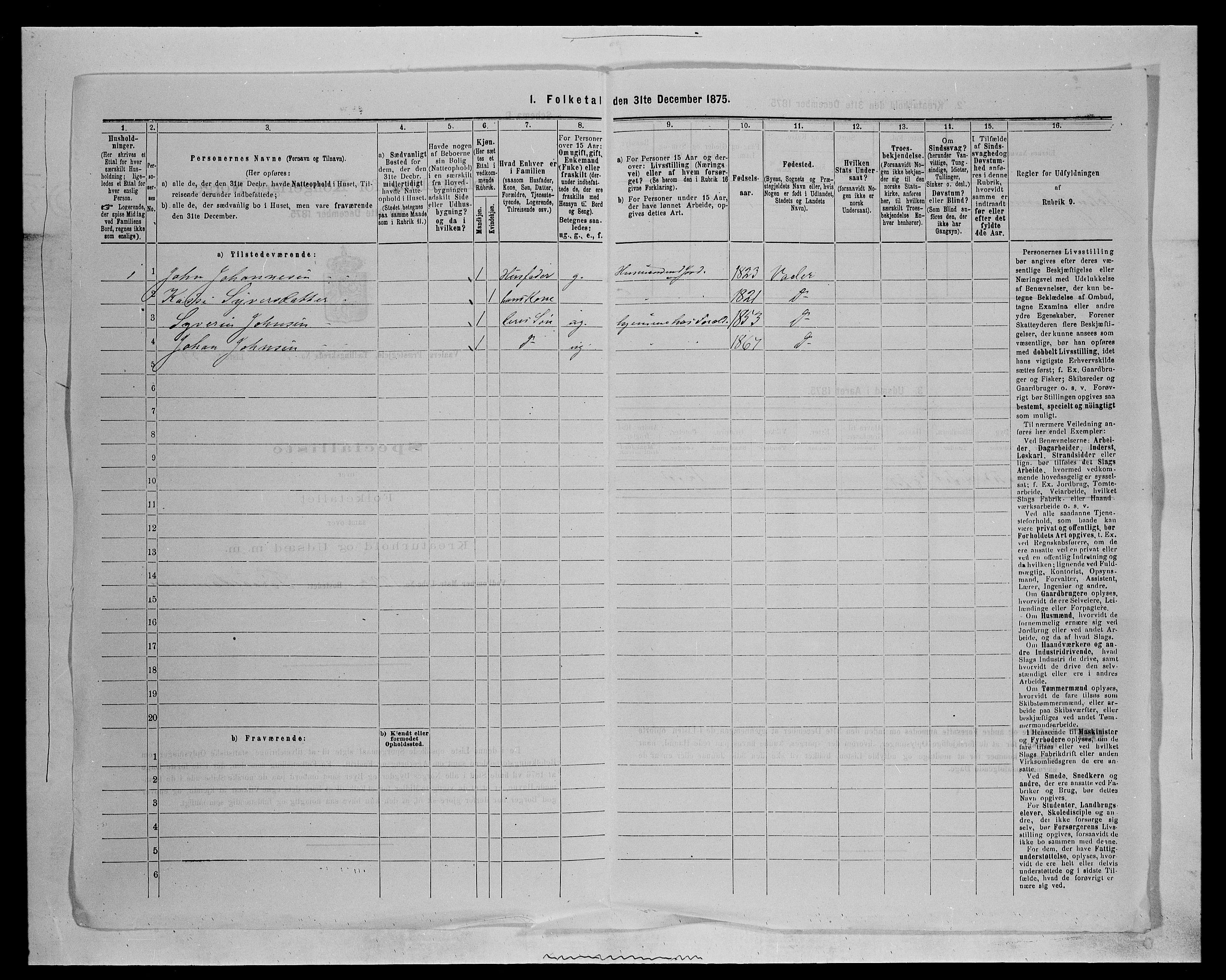 SAH, 1875 census for 0426P Våler parish (Hedmark), 1875, p. 705