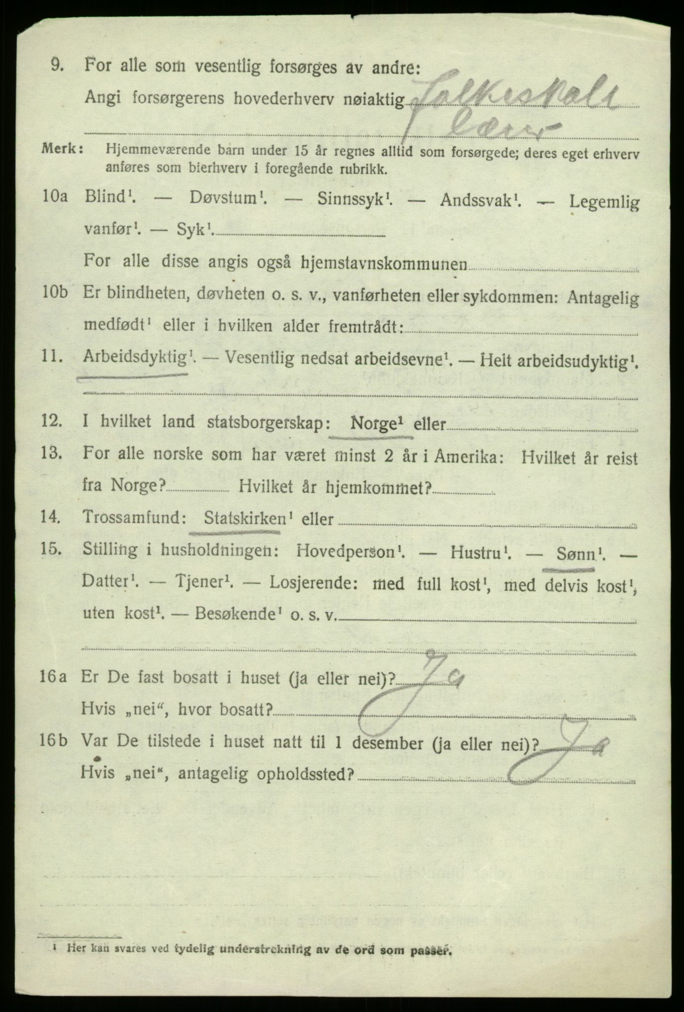 SAB, 1920 census for Fana, 1920, p. 4356