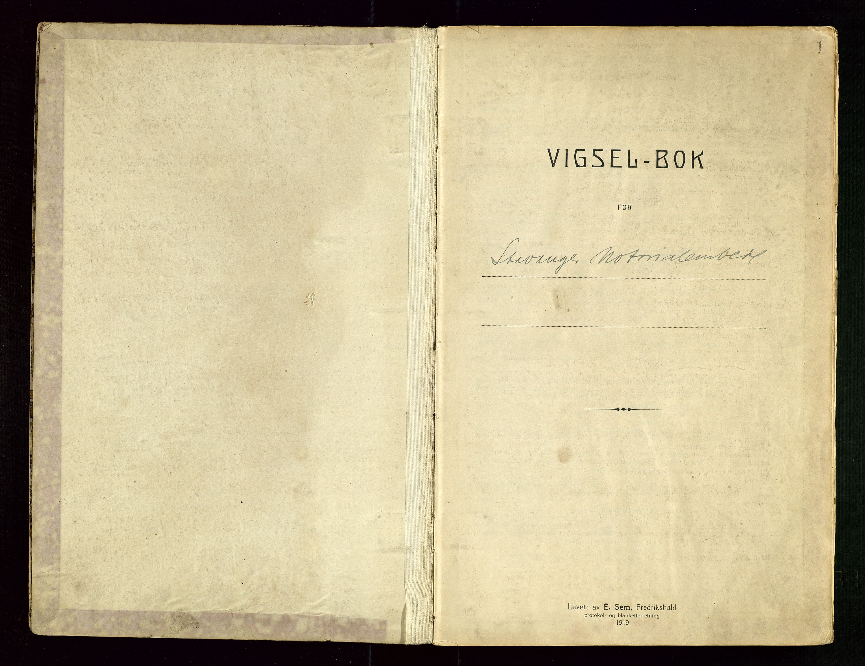 Stavanger byrett, AV/SAST-A-100455/001/6/62/62B/L0001: Vigselsprotokoll, 1931-1935, p. 1