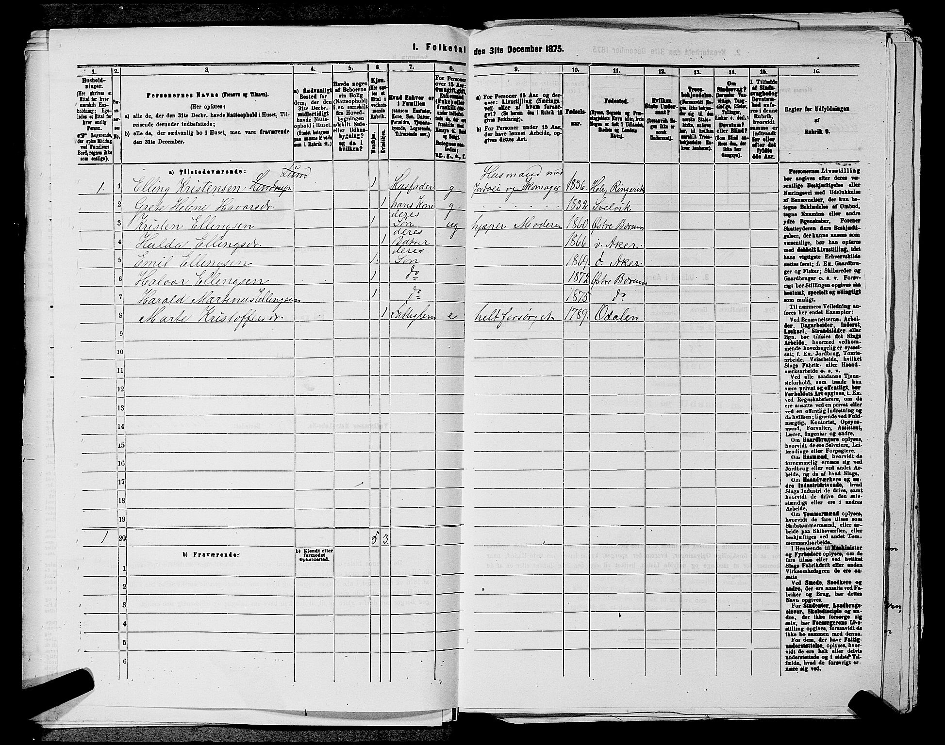 RA, 1875 census for 0220P Asker, 1875, p. 1902