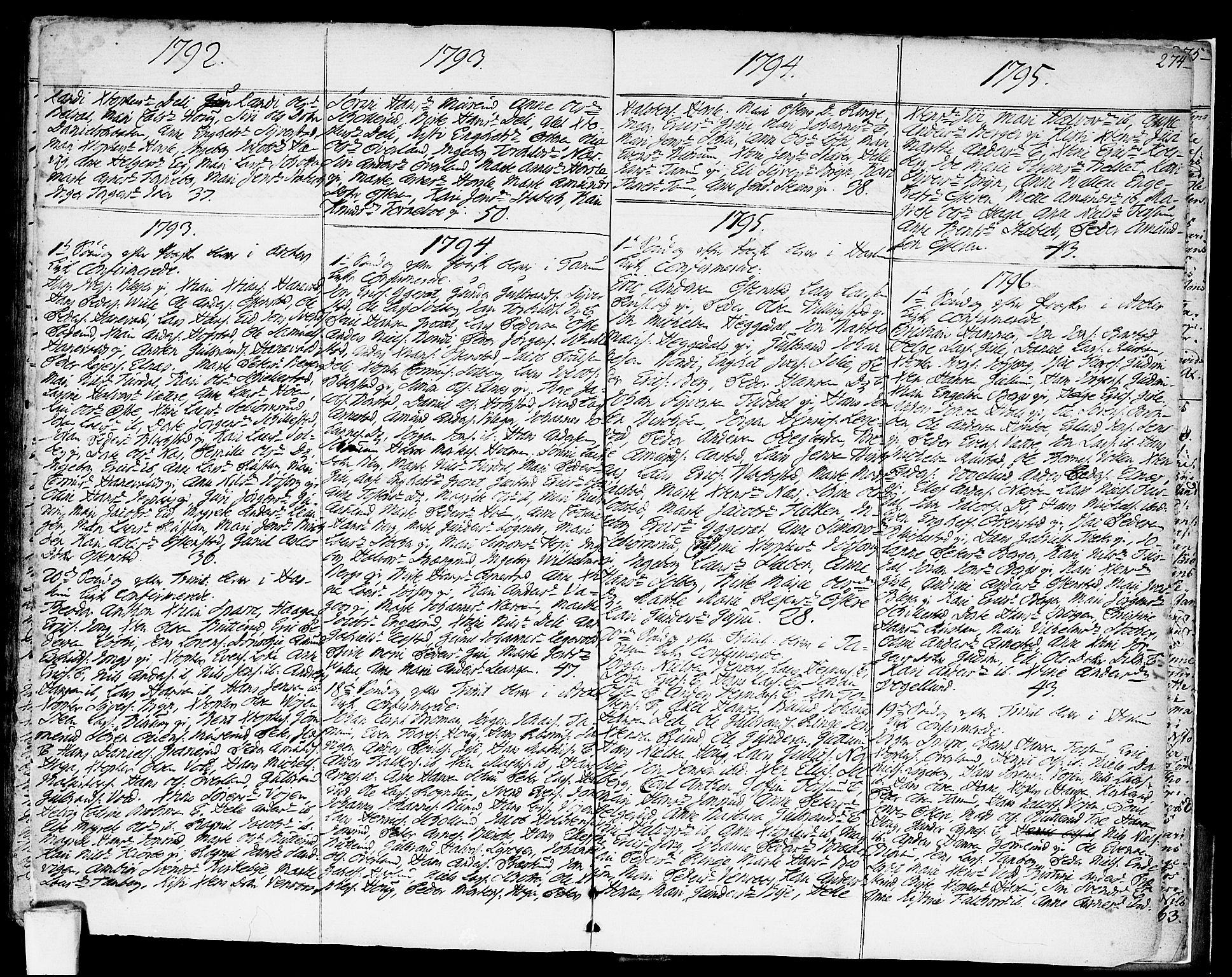 Asker prestekontor Kirkebøker, SAO/A-10256a/F/Fa/L0003: Parish register (official) no. I 3, 1767-1807, p. 274
