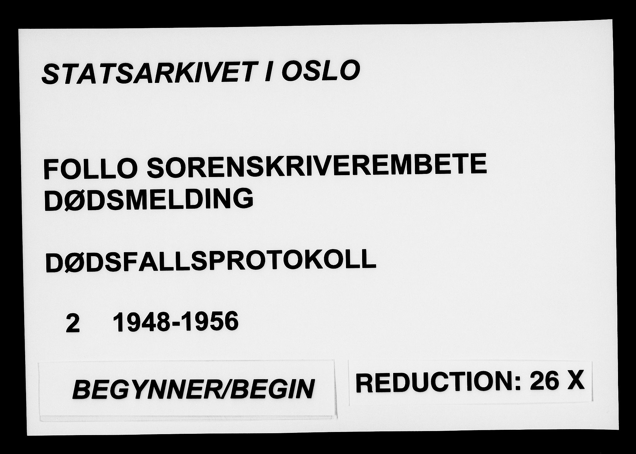 Follo sorenskriveri, AV/SAO-A-10274/H/Ha/Hac/L0002: Dødsanmeldelsesprotokoll, 1948-1956