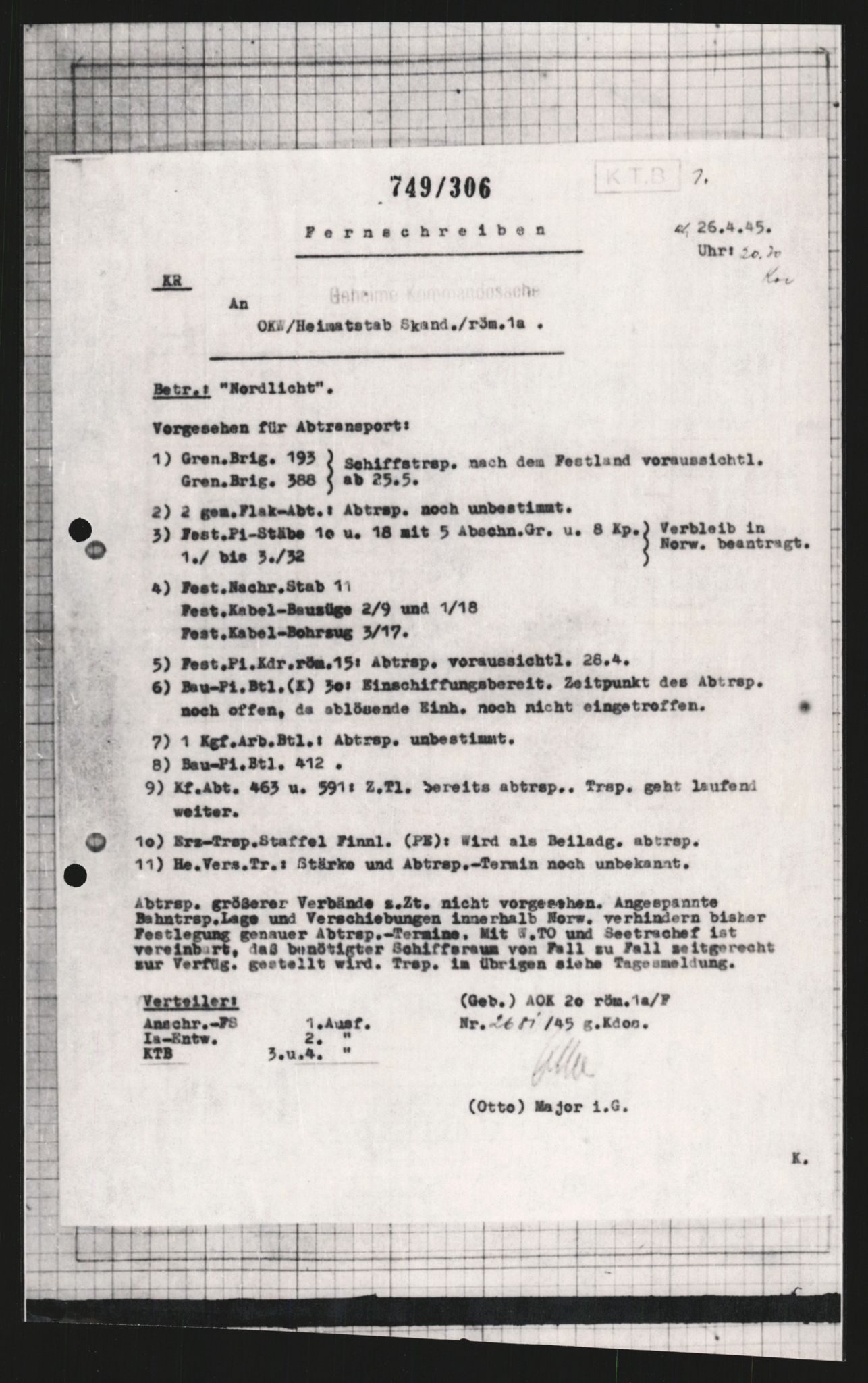 Forsvarets Overkommando. 2 kontor. Arkiv 11.4. Spredte tyske arkivsaker, AV/RA-RAFA-7031/D/Dar/Dara/L0009: Krigsdagbøker for 20. Gebirgs-Armee-Oberkommando (AOK 20), 1940-1945, p. 459