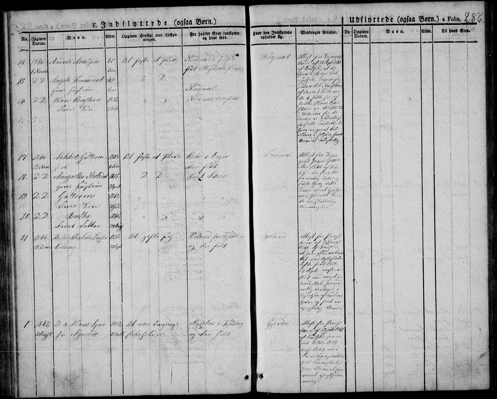 Skjold sokneprestkontor, AV/SAST-A-101847/H/Ha/Haa/L0005: Parish register (official) no. A 5, 1830-1856, p. 286