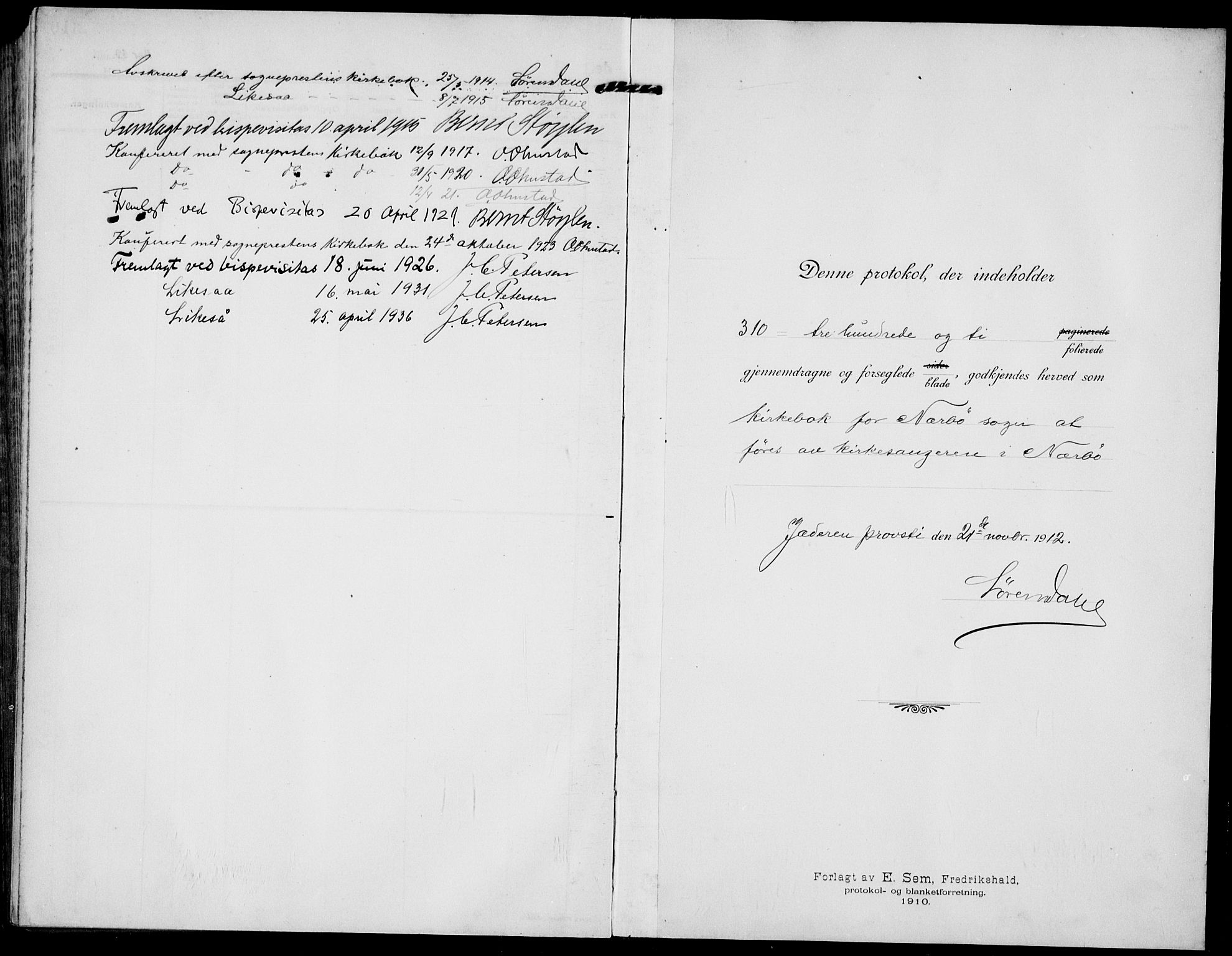 Hå sokneprestkontor, AV/SAST-A-101801/001/30BB/L0007: Parish register (copy) no. B 7, 1912-1939