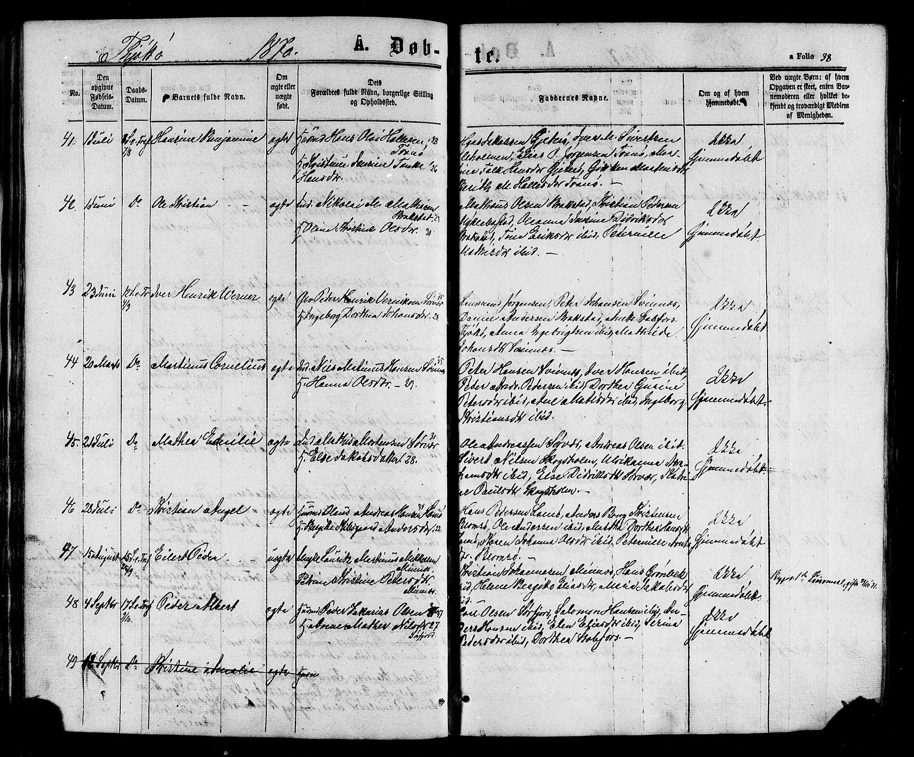 Ministerialprotokoller, klokkerbøker og fødselsregistre - Nordland, AV/SAT-A-1459/817/L0262: Parish register (official) no. 817A03/ 1, 1862-1877, p. 38