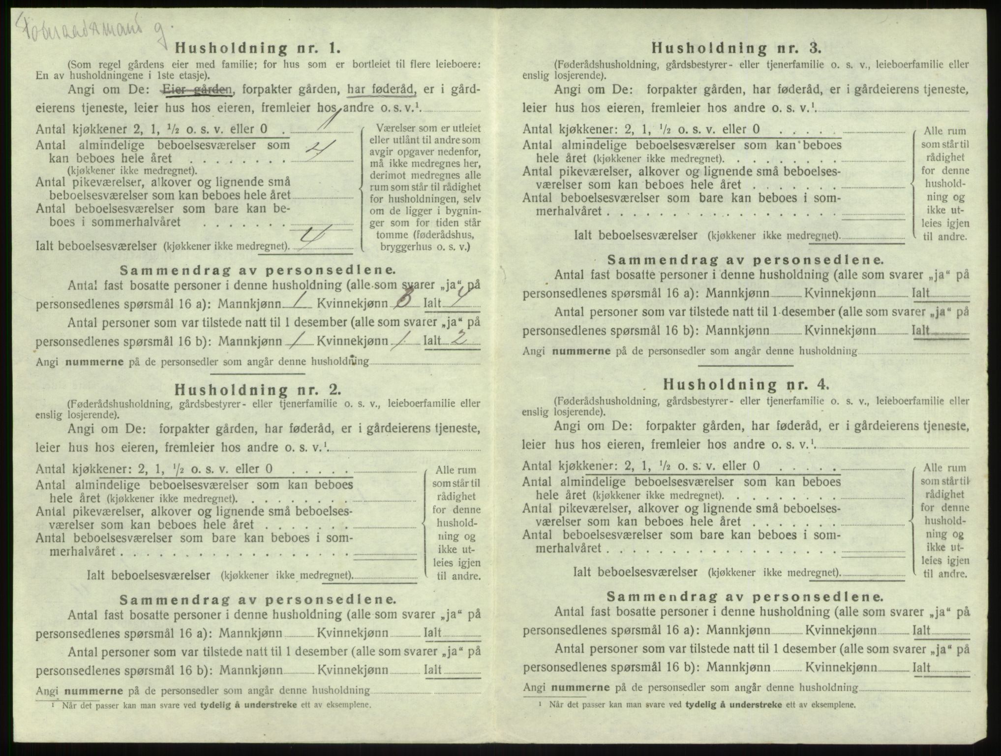 SAB, 1920 census for Kyrkjebø, 1920, p. 234