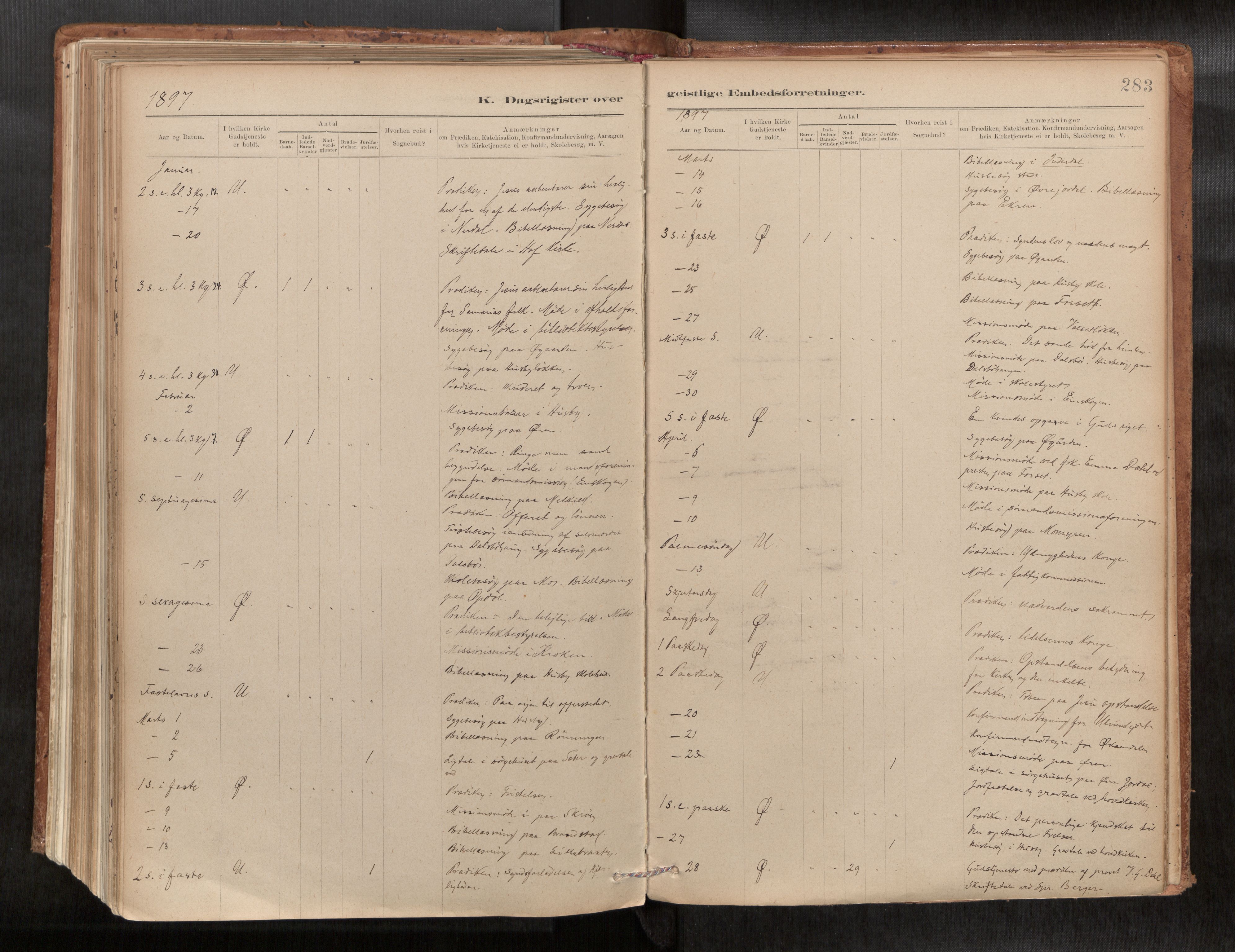 Ministerialprotokoller, klokkerbøker og fødselsregistre - Møre og Romsdal, AV/SAT-A-1454/588/L1006: Parish register (official) no. 588A03, 1886-1912, p. 283