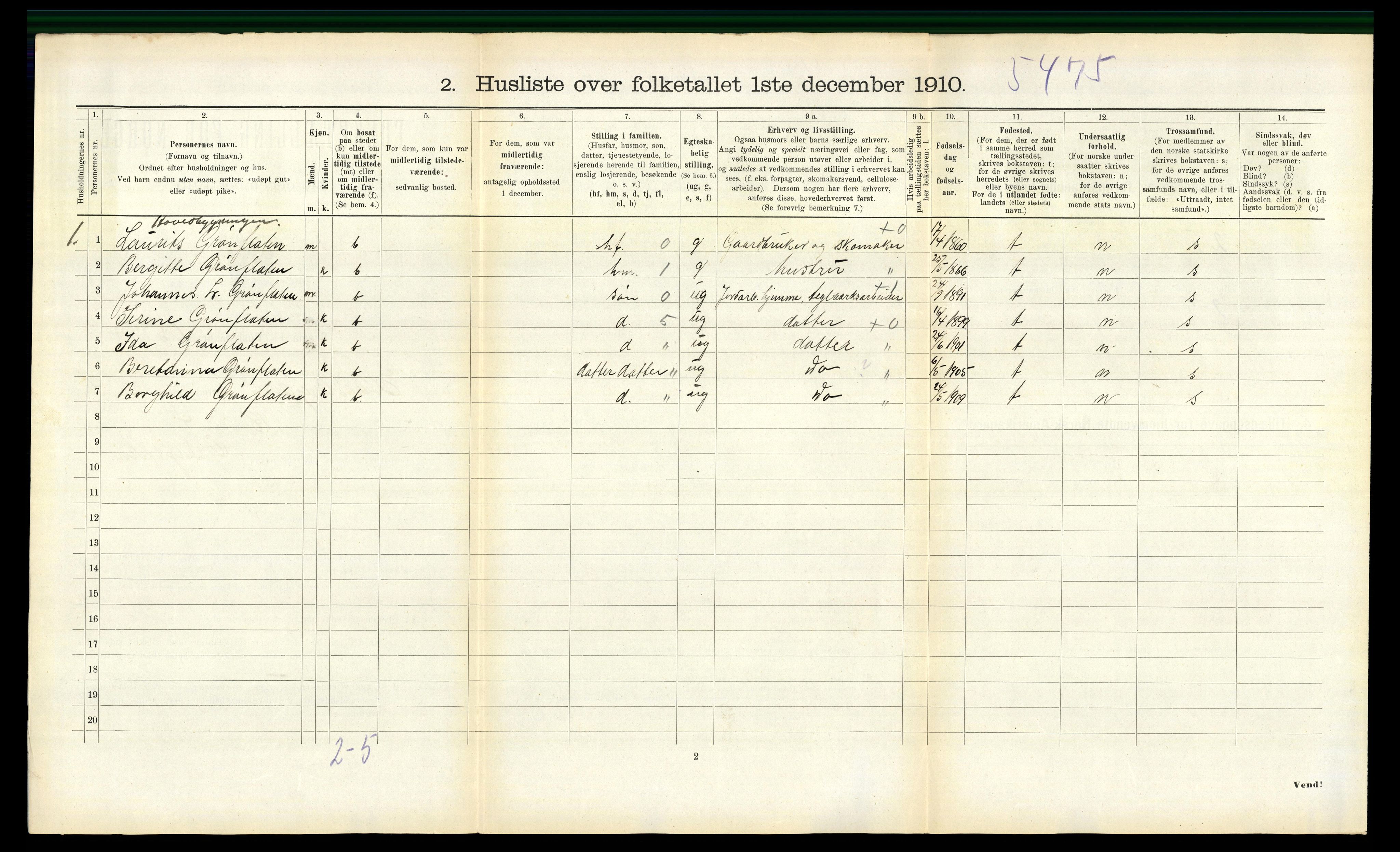 RA, 1910 census for Stadsbygd, 1910, p. 378