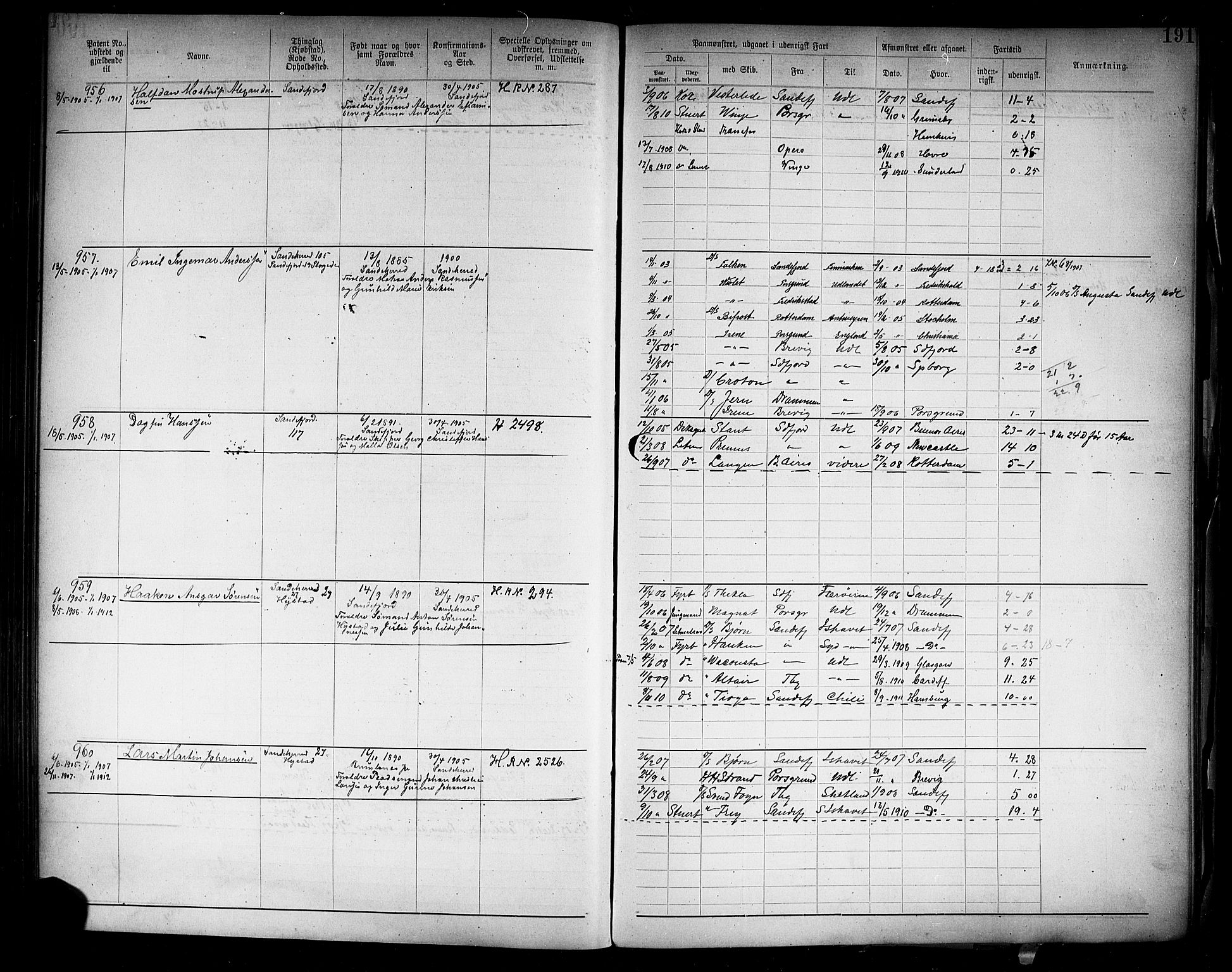 Sandefjord innrulleringskontor, AV/SAKO-A-788/F/Fa/L0005: Annotasjonsrulle, 1894-1911, p. 193