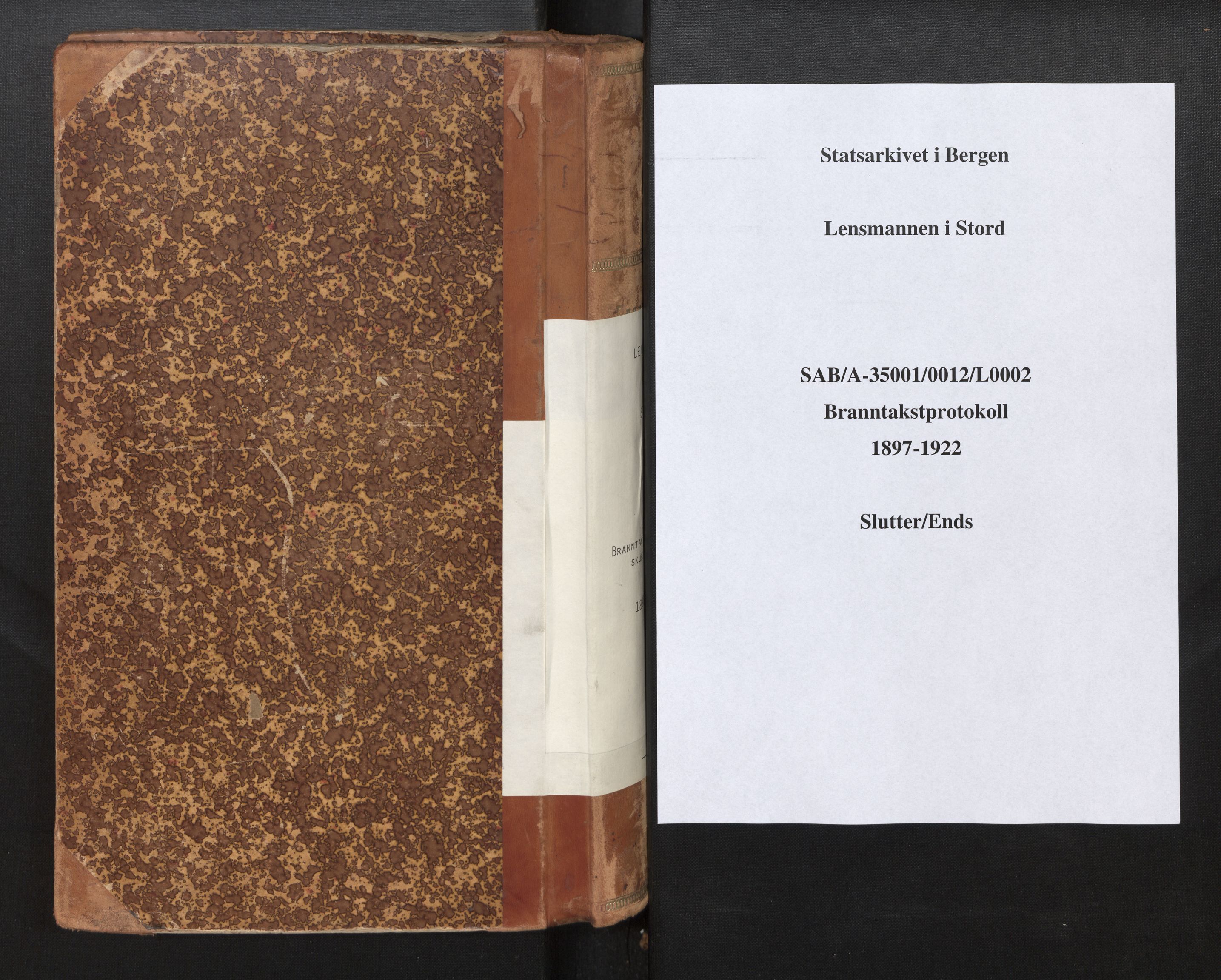 Lensmannen i Stord, SAB/A-35001/0012/L0002: Branntakstprotokoll, skjematakst, 1897-1922