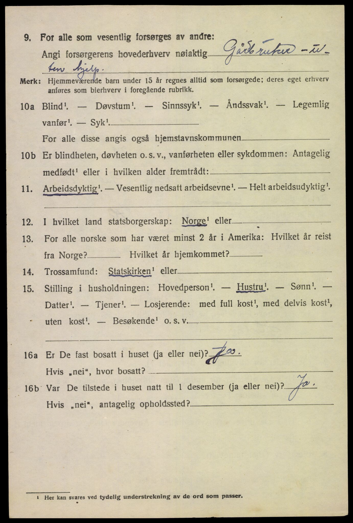 SAK, 1920 census for Spind, 1920, p. 1664