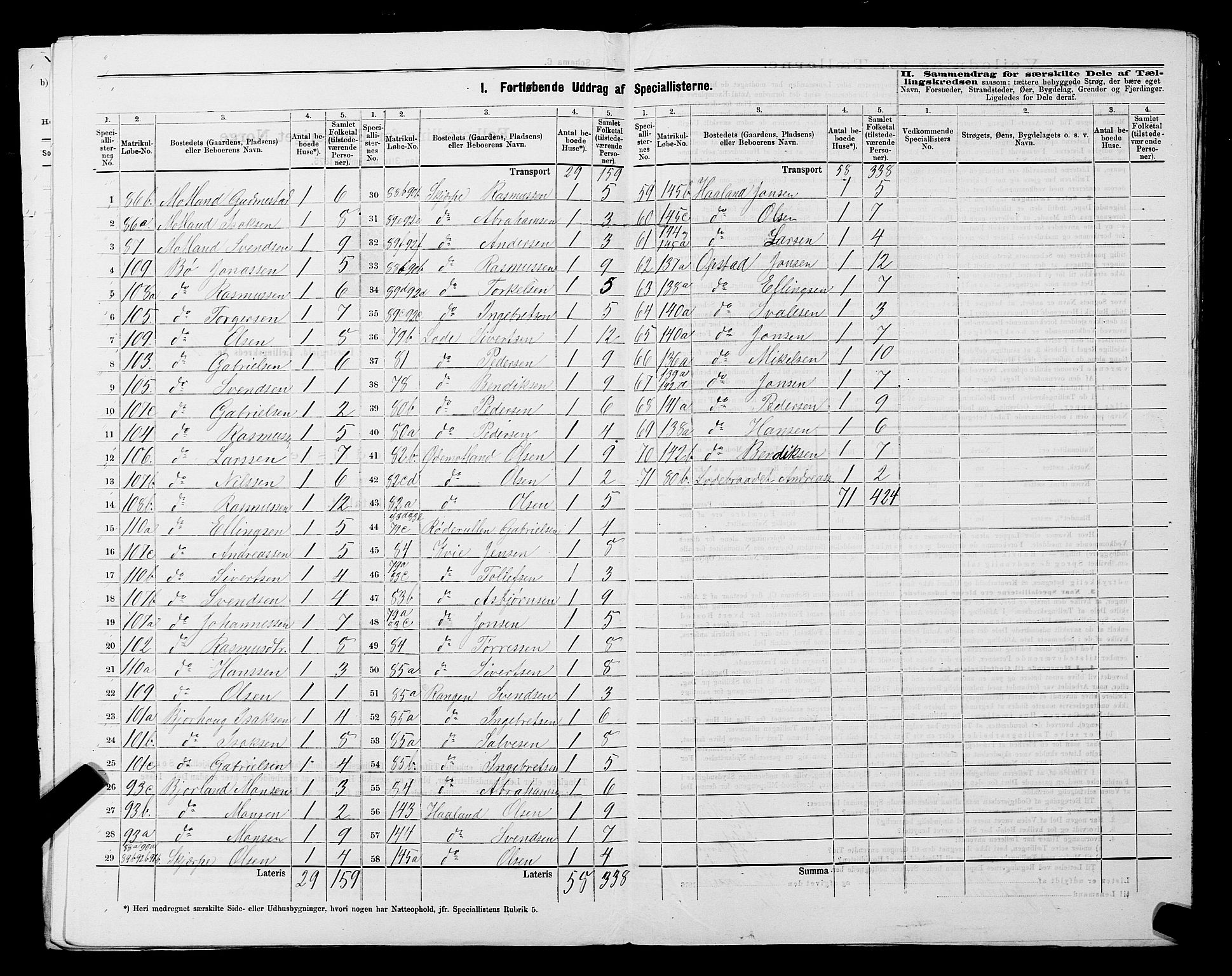 SAST, 1875 census for 1119P Hå, 1875, p. 11