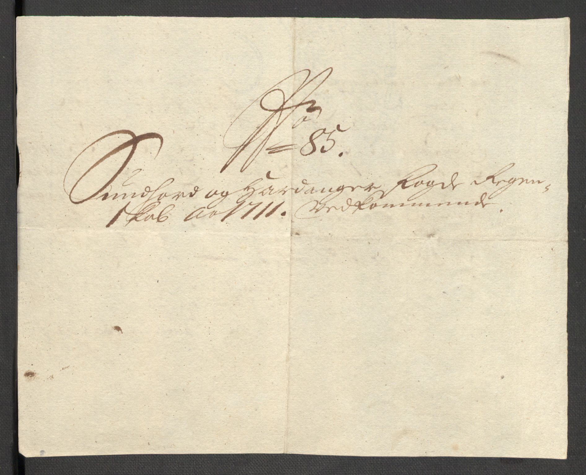 Rentekammeret inntil 1814, Reviderte regnskaper, Fogderegnskap, AV/RA-EA-4092/R48/L2987: Fogderegnskap Sunnhordland og Hardanger, 1711, p. 313