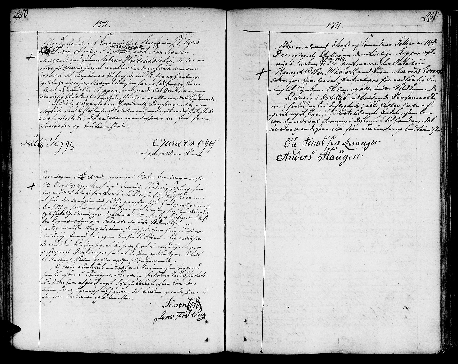 Ministerialprotokoller, klokkerbøker og fødselsregistre - Sør-Trøndelag, SAT/A-1456/602/L0105: Parish register (official) no. 602A03, 1774-1814, p. 250-251