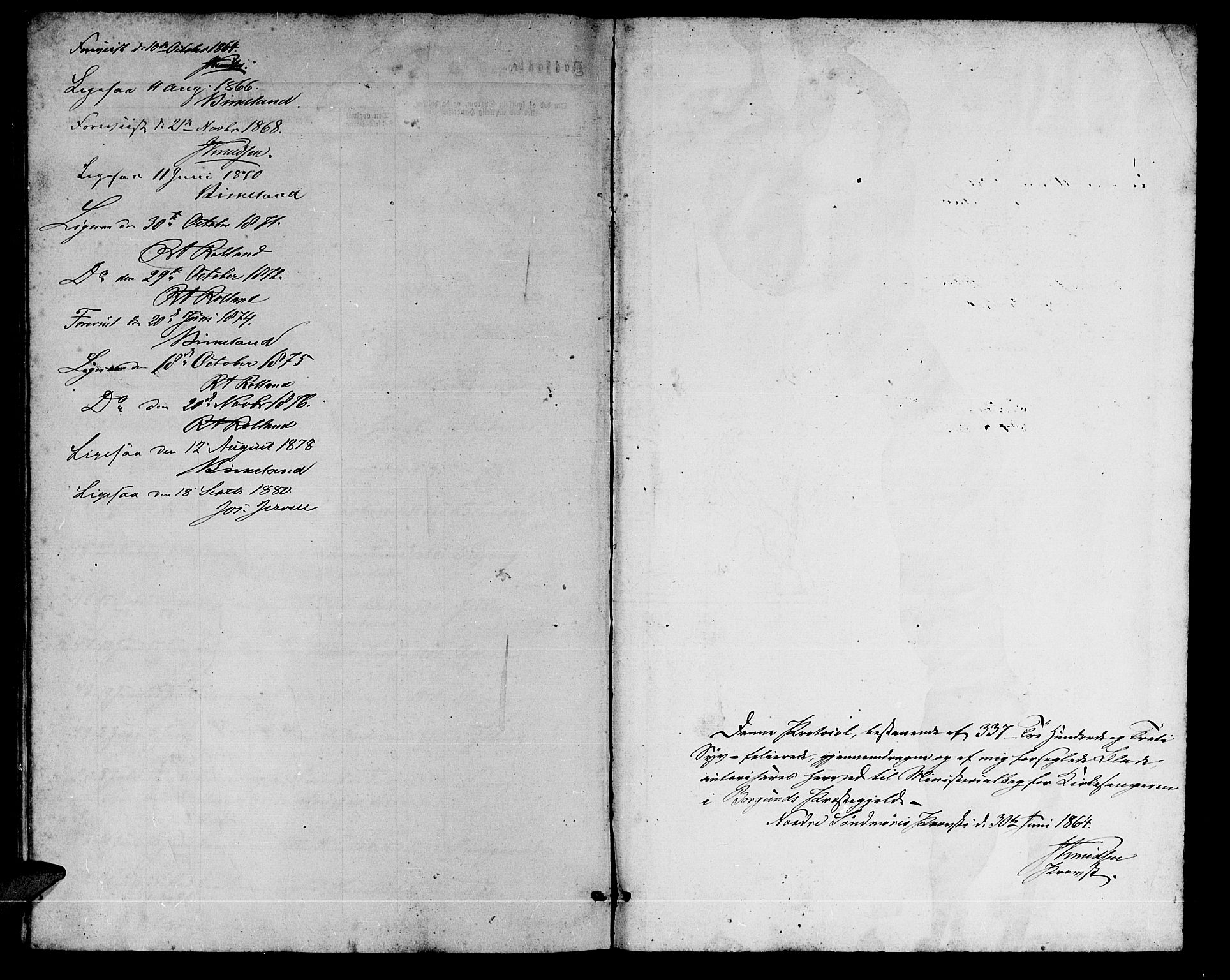 Ministerialprotokoller, klokkerbøker og fødselsregistre - Møre og Romsdal, SAT/A-1454/528/L0428: Parish register (copy) no. 528C09, 1864-1880
