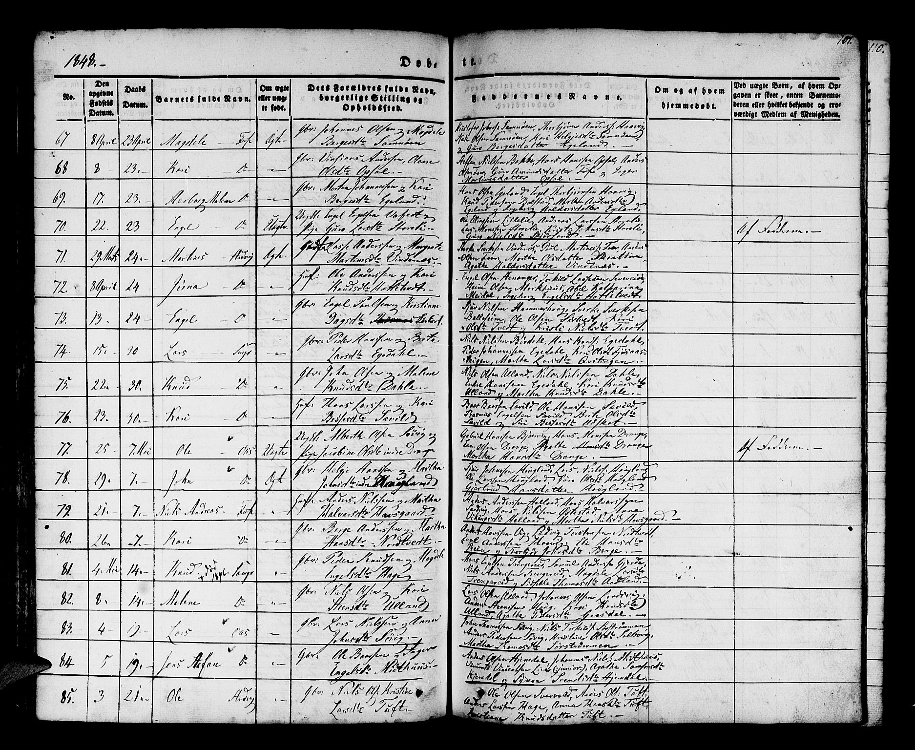 Os sokneprestembete, SAB/A-99929: Parish register (official) no. A 15, 1839-1851, p. 101
