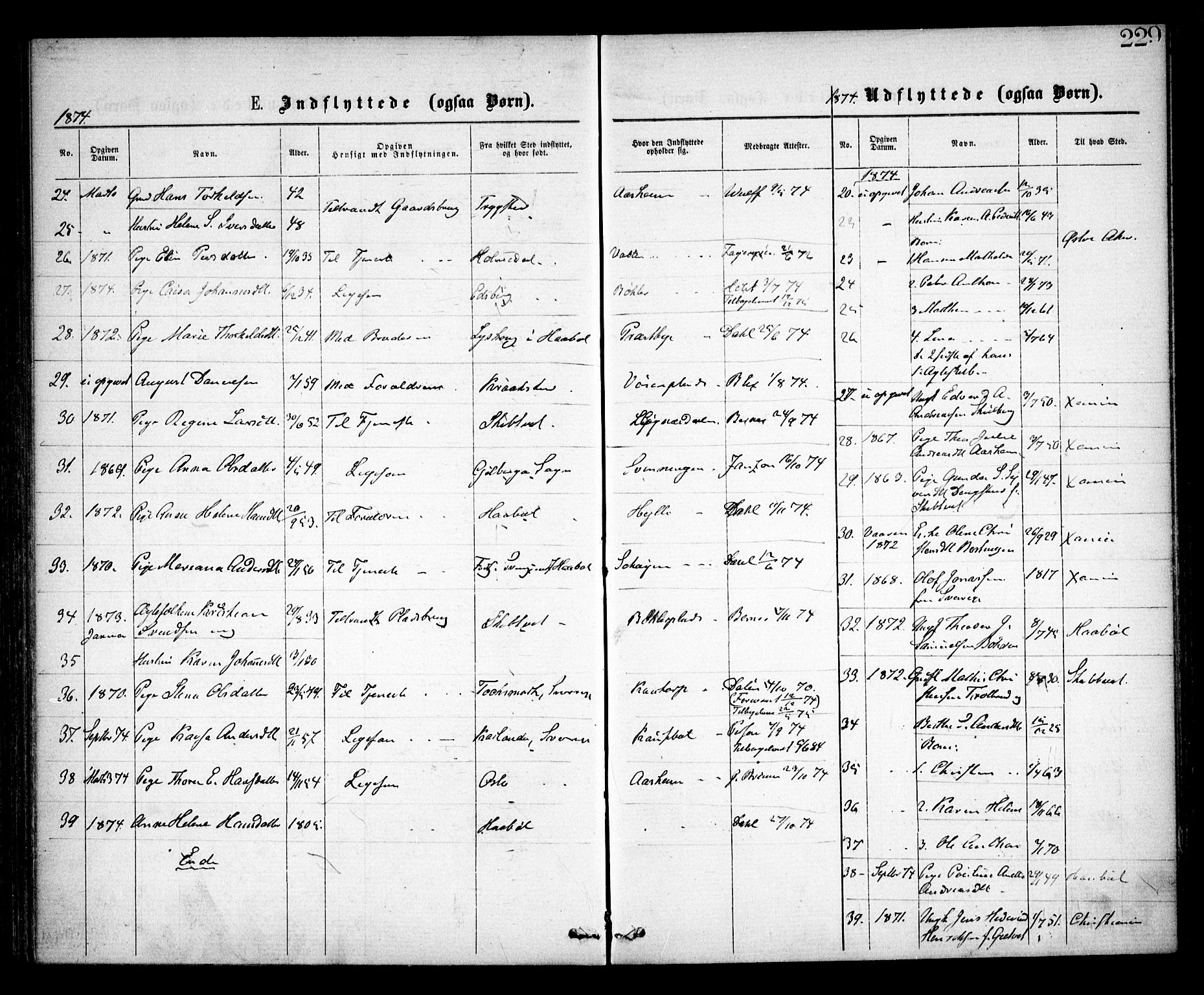 Spydeberg prestekontor Kirkebøker, AV/SAO-A-10924/F/Fa/L0006: Parish register (official) no. I 6, 1863-1874, p. 229