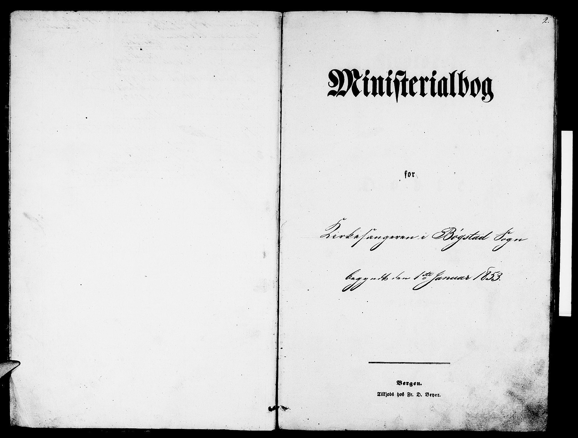 Gaular sokneprestembete, AV/SAB-A-80001/H/Hab: Parish register (copy) no. B 1, 1853-1863, p. 2