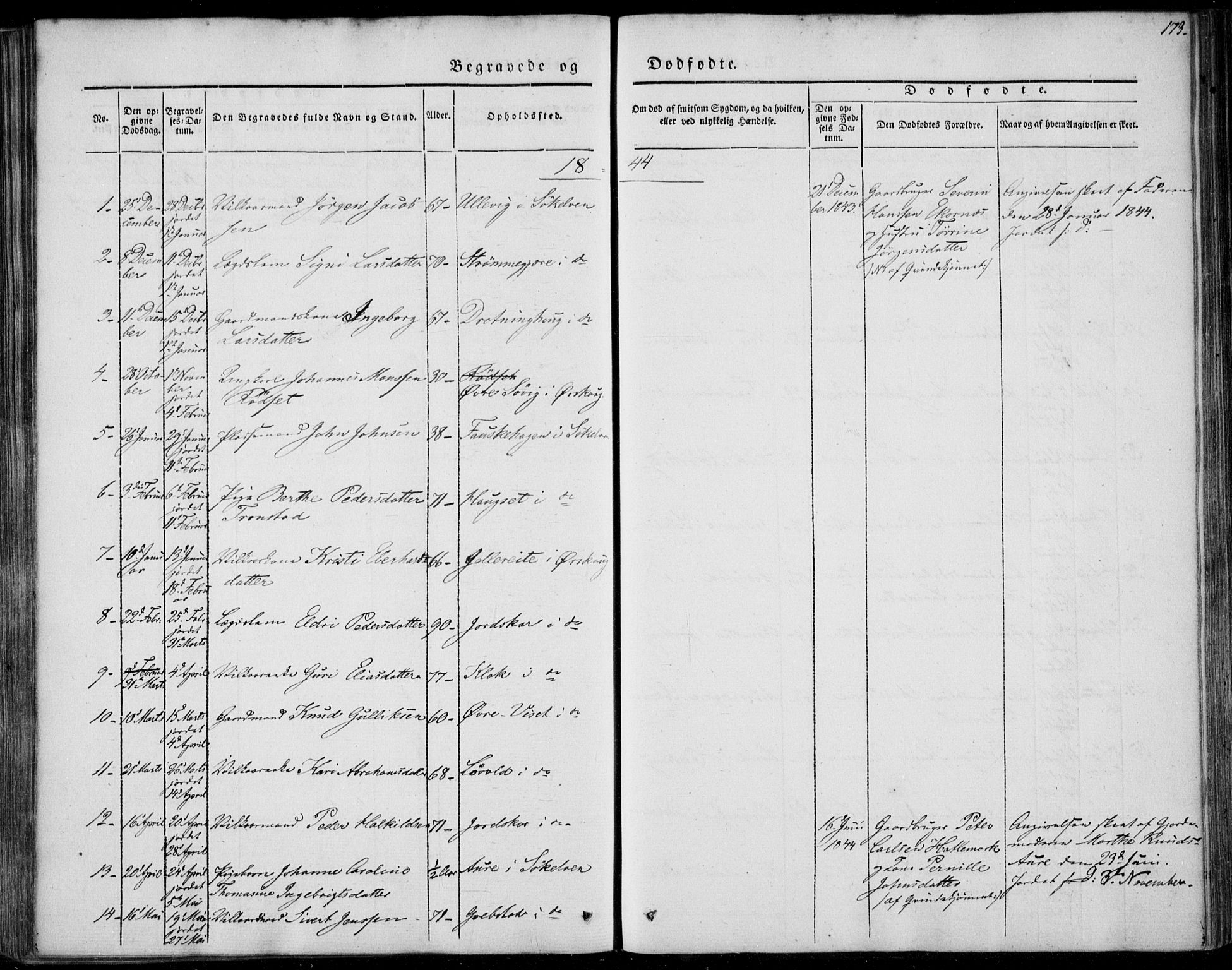 Ministerialprotokoller, klokkerbøker og fødselsregistre - Møre og Romsdal, AV/SAT-A-1454/522/L0312: Parish register (official) no. 522A07, 1843-1851, p. 173