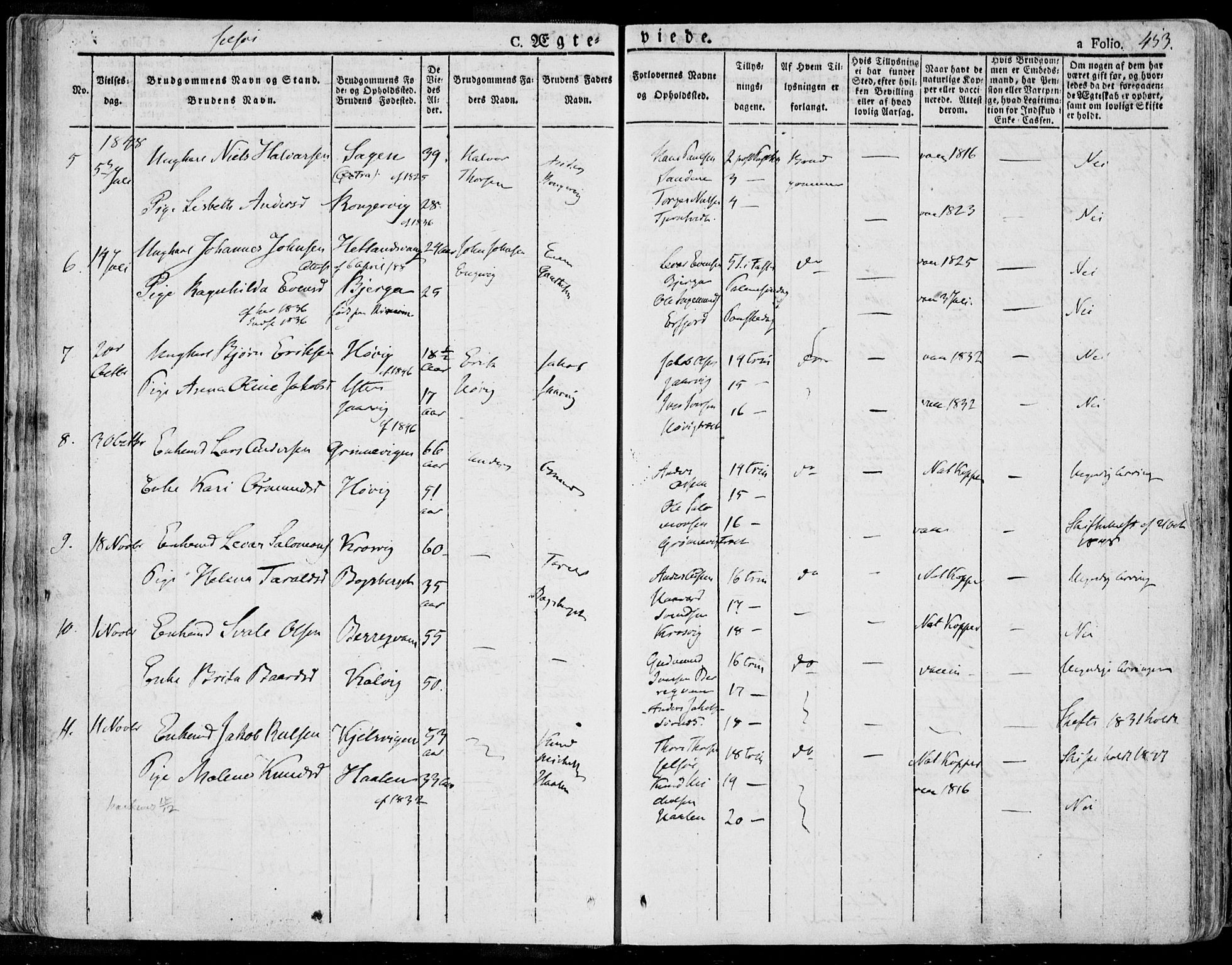 Jelsa sokneprestkontor, AV/SAST-A-101842/01/IV: Parish register (official) no. A 6.2, 1828-1853, p. 453