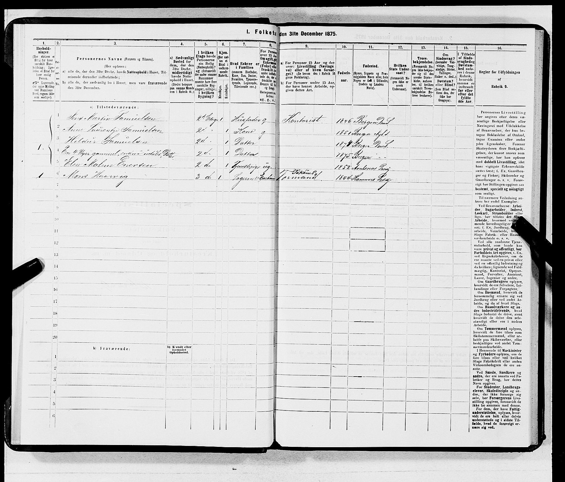 SAB, 1875 census for 1301 Bergen, 1875, p. 2965