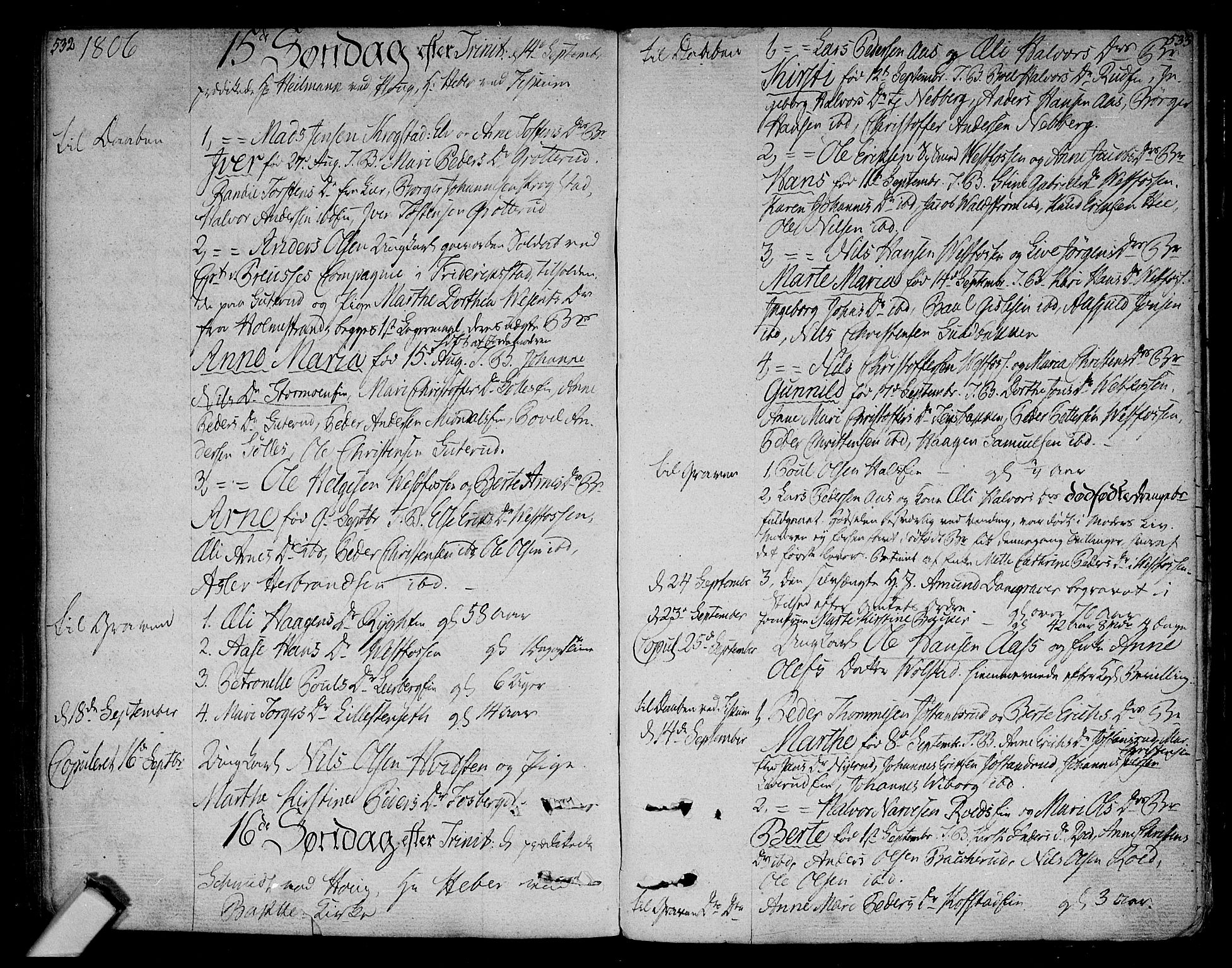 Eiker kirkebøker, AV/SAKO-A-4/F/Fa/L0009: Parish register (official) no. I 9, 1789-1806, p. 532-533