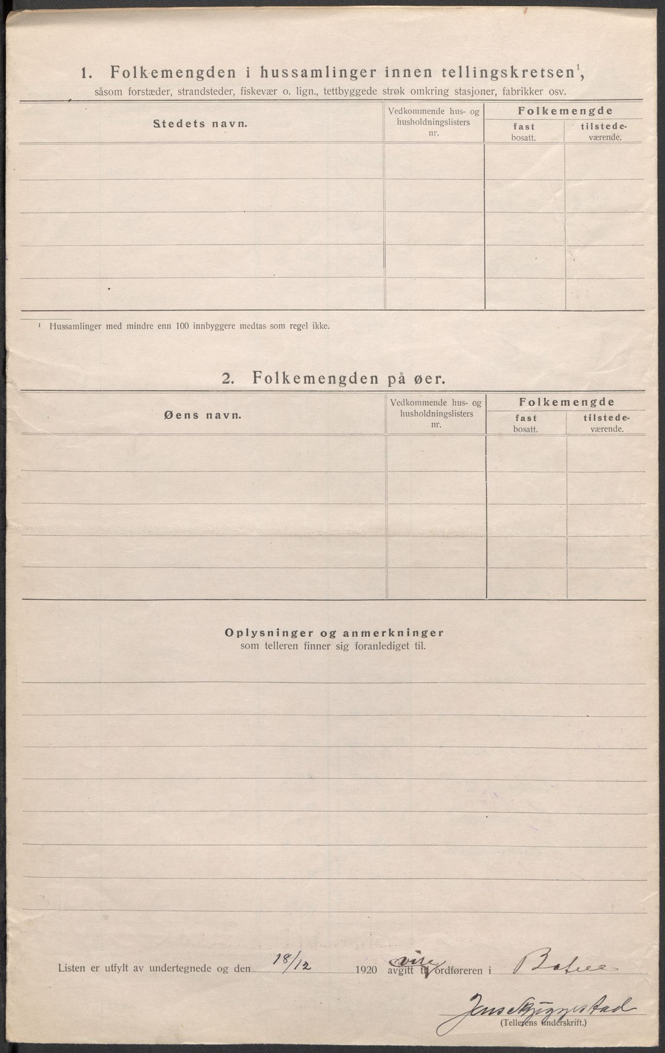 SAKO, 1920 census for Botne, 1920, p. 30