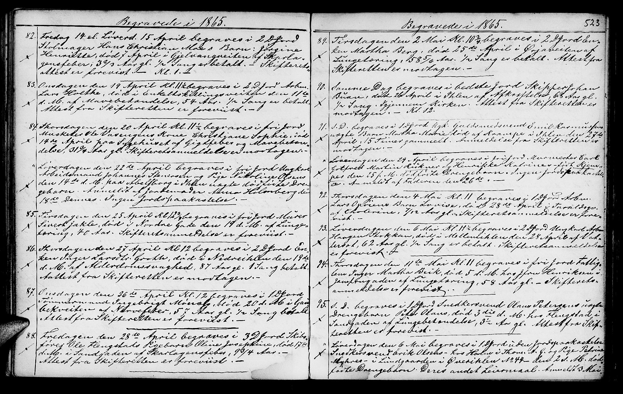 Ministerialprotokoller, klokkerbøker og fødselsregistre - Sør-Trøndelag, AV/SAT-A-1456/602/L0140: Parish register (copy) no. 602C08, 1864-1872, p. 522-523