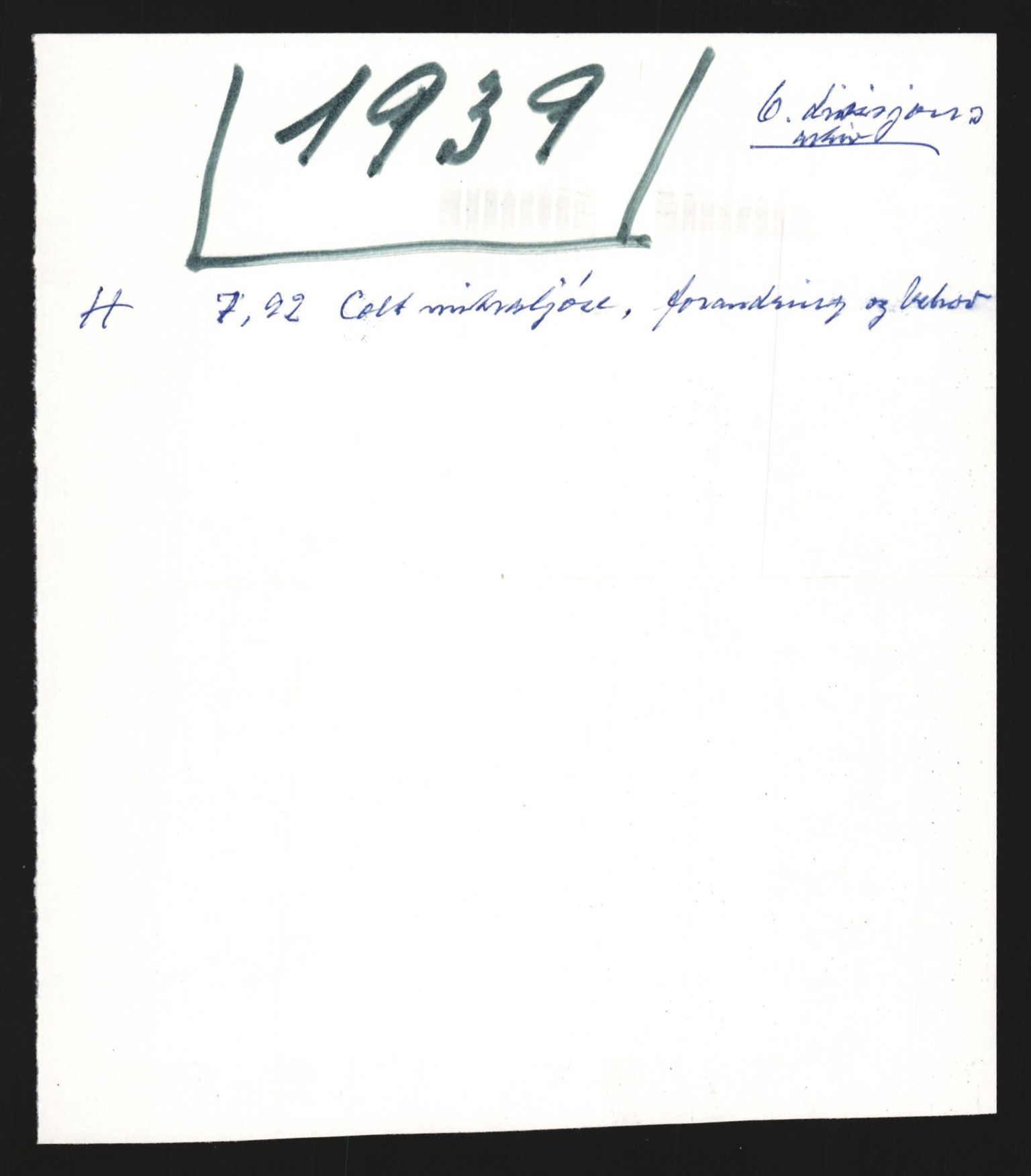 Forsvaret, Forsvarets krigshistoriske avdeling, AV/RA-RAFA-2017/Y/Yb/L0121: II-C-11-600  -  6. Divisjon med avdelinger, 1939-1940, p. 1