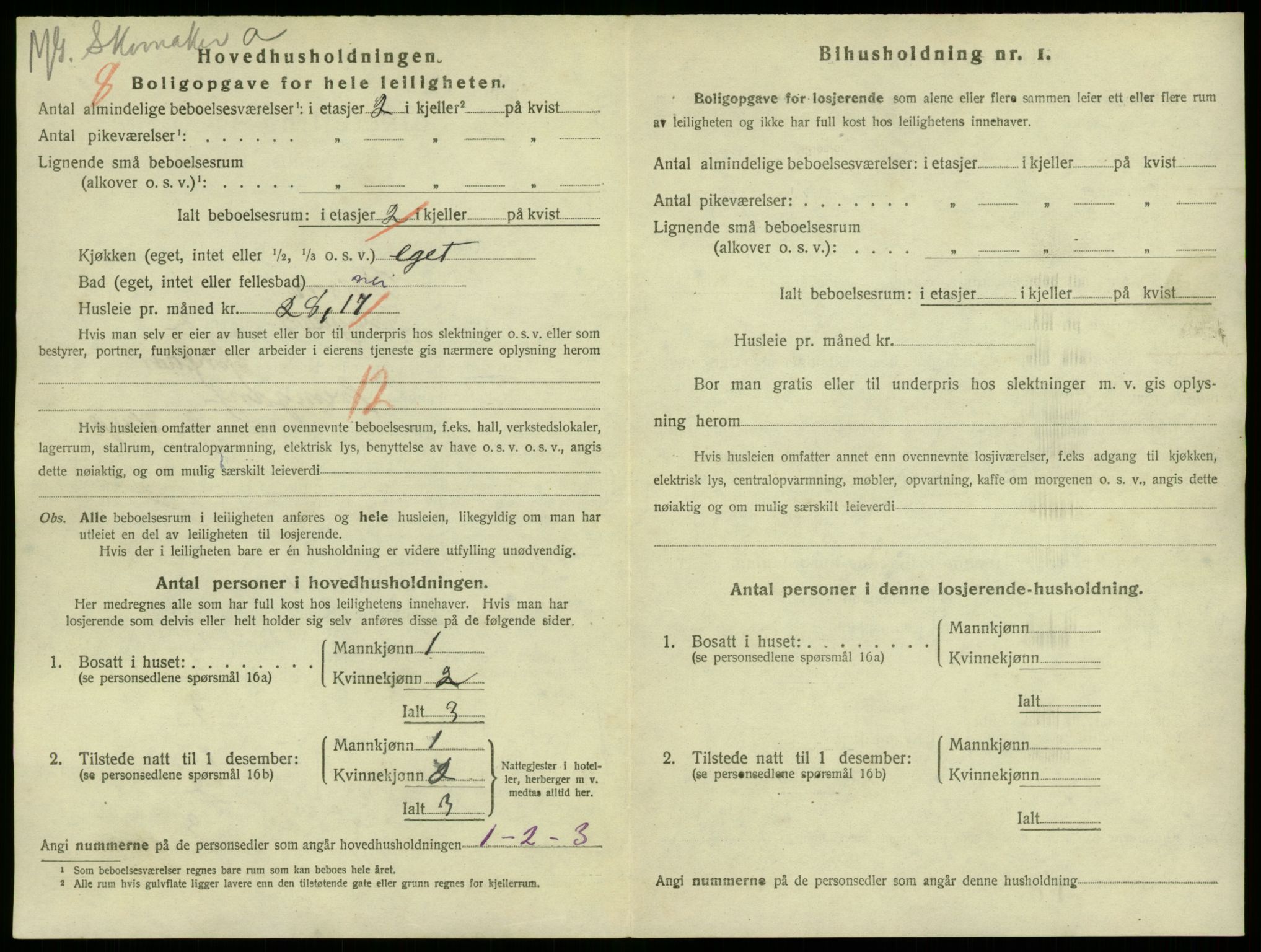 SAB, 1920 census for Bergen, 1920, p. 44500