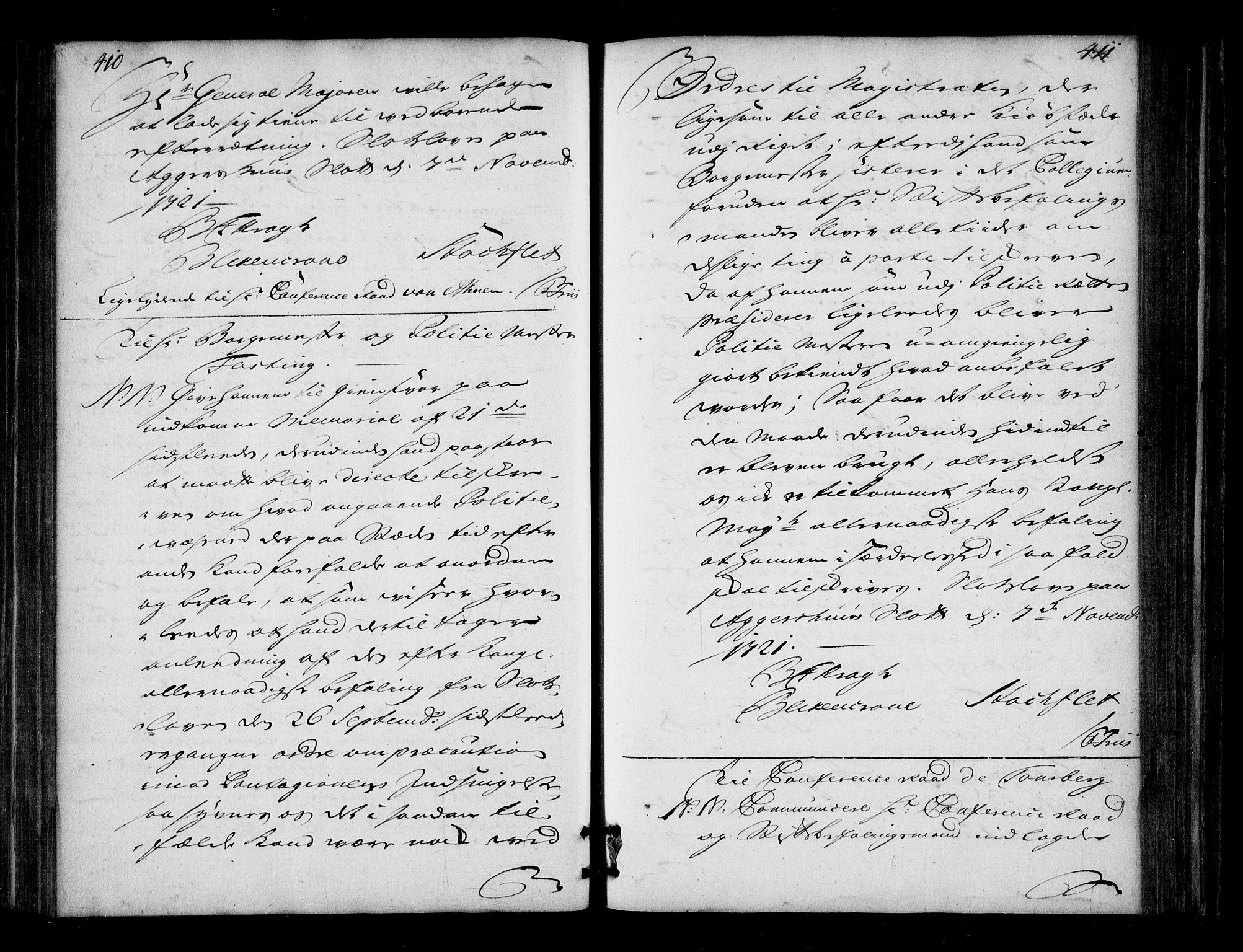 Stattholderembetet 1572-1771, AV/RA-EA-2870/Bd/L0013: Ordreprotokoll, 1720-1722, p. 410-411