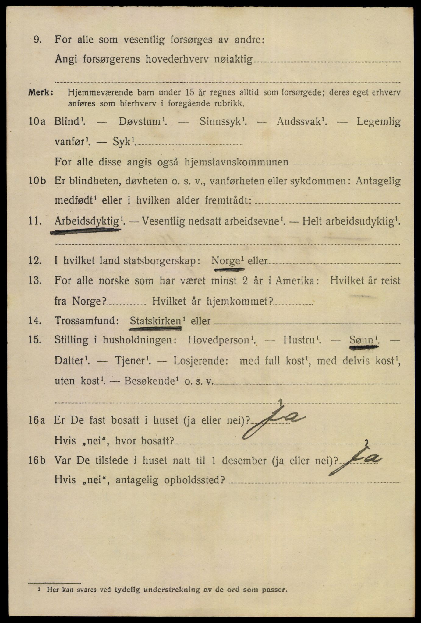 SAKO, 1920 census for Kongsberg, 1920, p. 5707