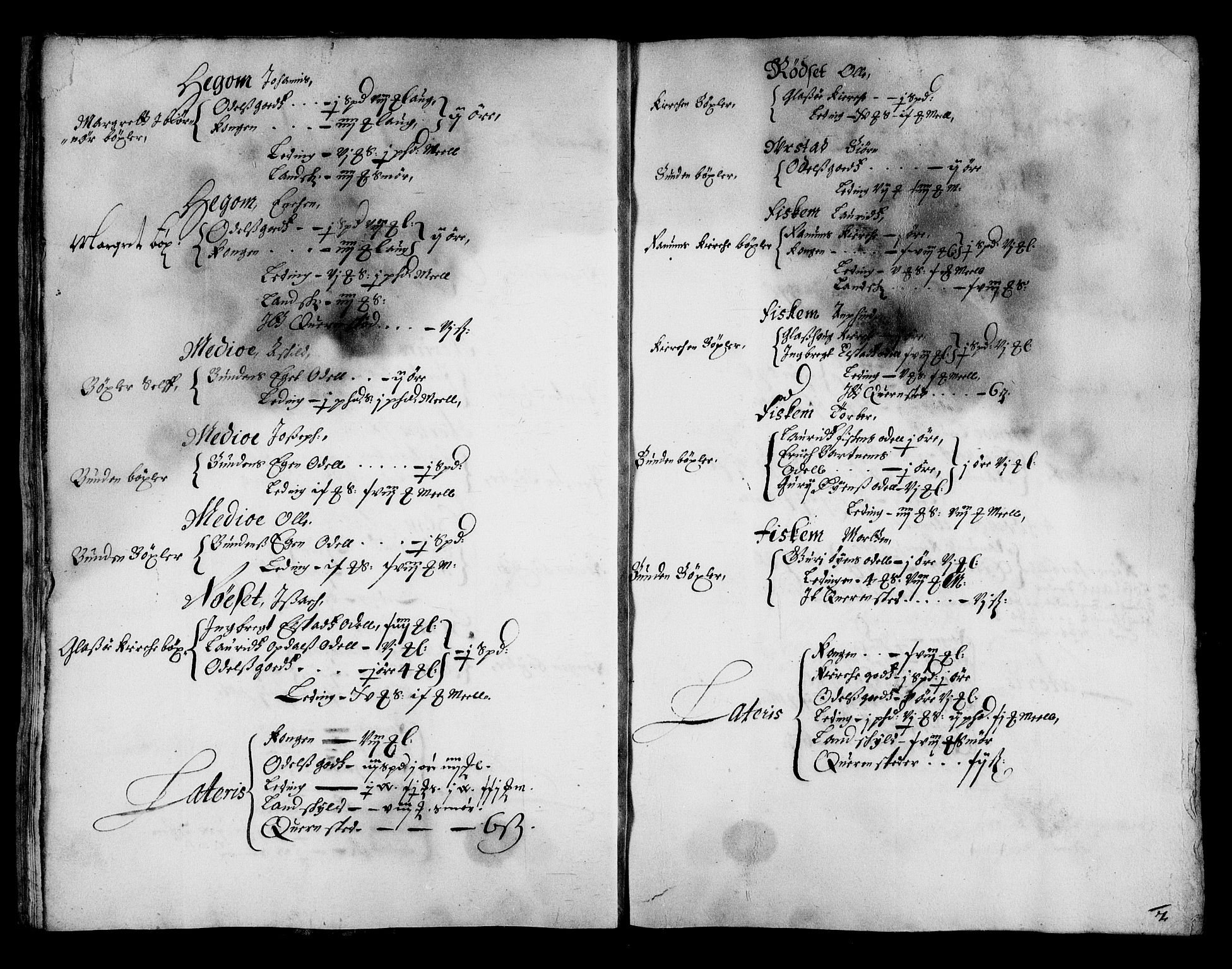 Rentekammeret inntil 1814, Realistisk ordnet avdeling, AV/RA-EA-4070/N/Na/L0002/0008: [XI g]: Trondheims stifts jordebøker: / Namdalen fogderi, 1664