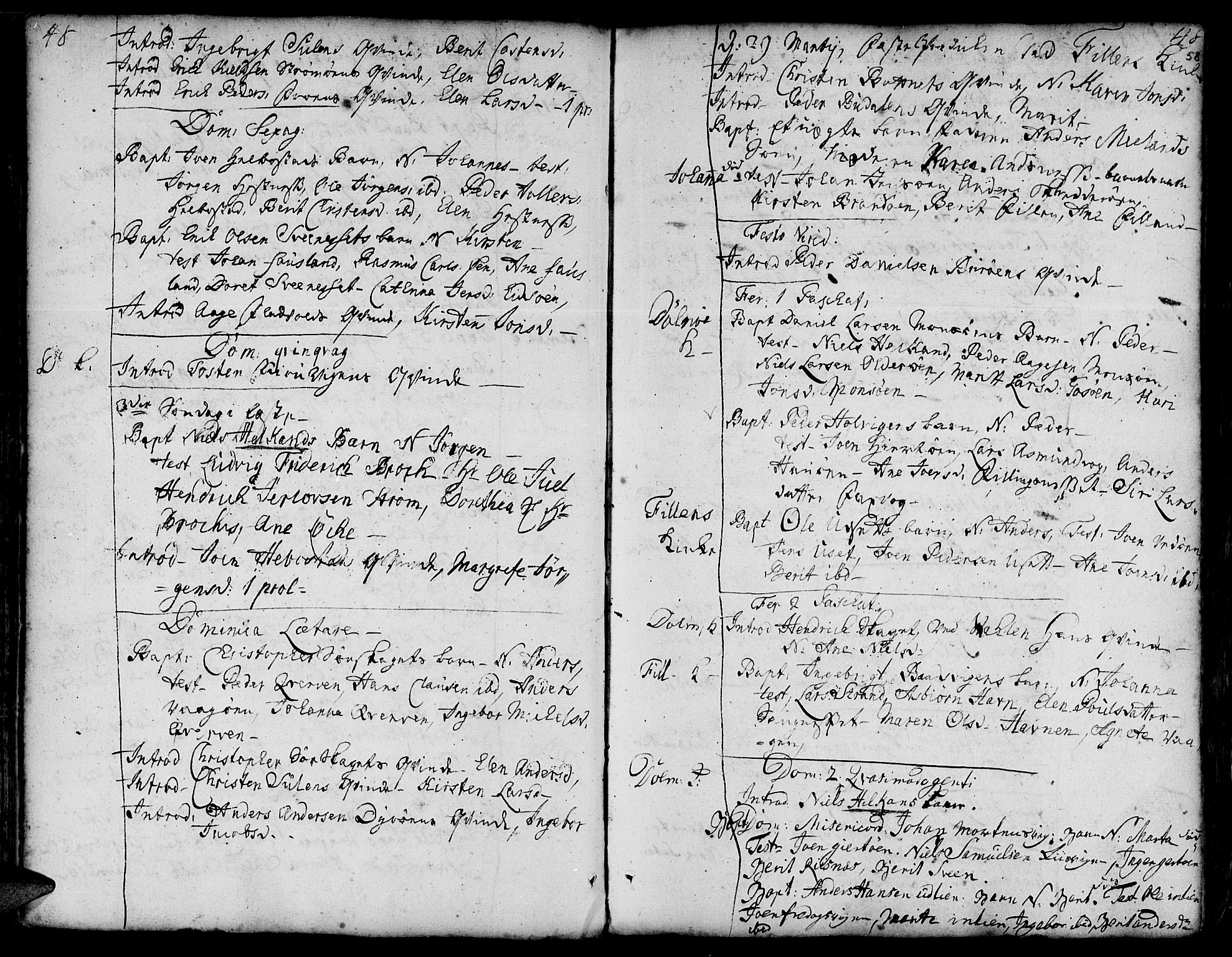 Ministerialprotokoller, klokkerbøker og fødselsregistre - Sør-Trøndelag, SAT/A-1456/634/L0525: Parish register (official) no. 634A01, 1736-1775, p. 58