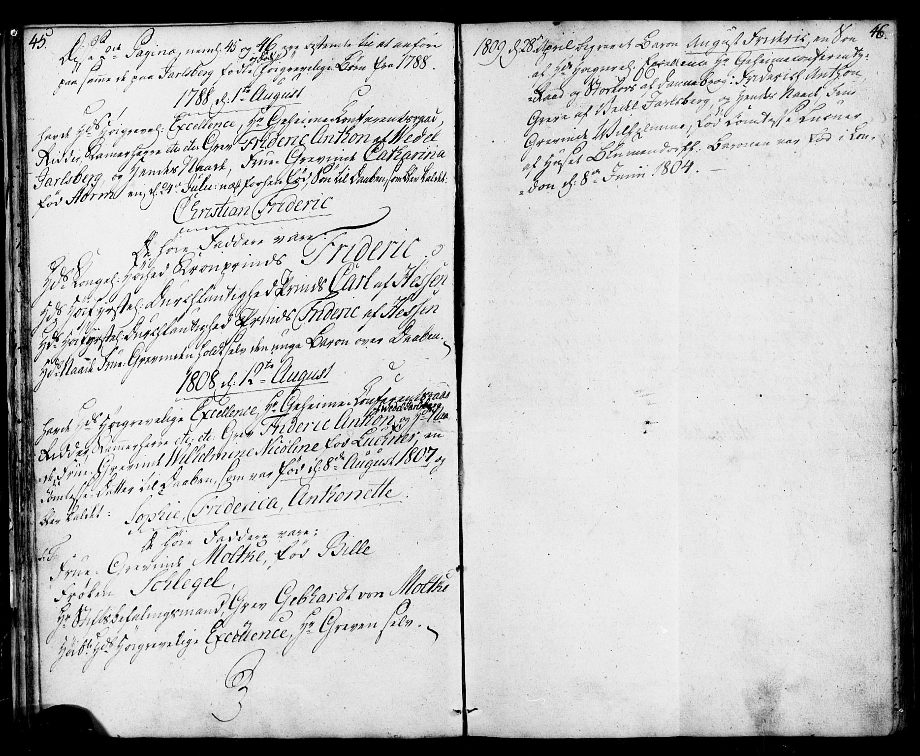 Sem kirkebøker, SAKO/A-5/F/Fa/L0003: Parish register (official) no. I 3, 1799-1814, p. 45-46