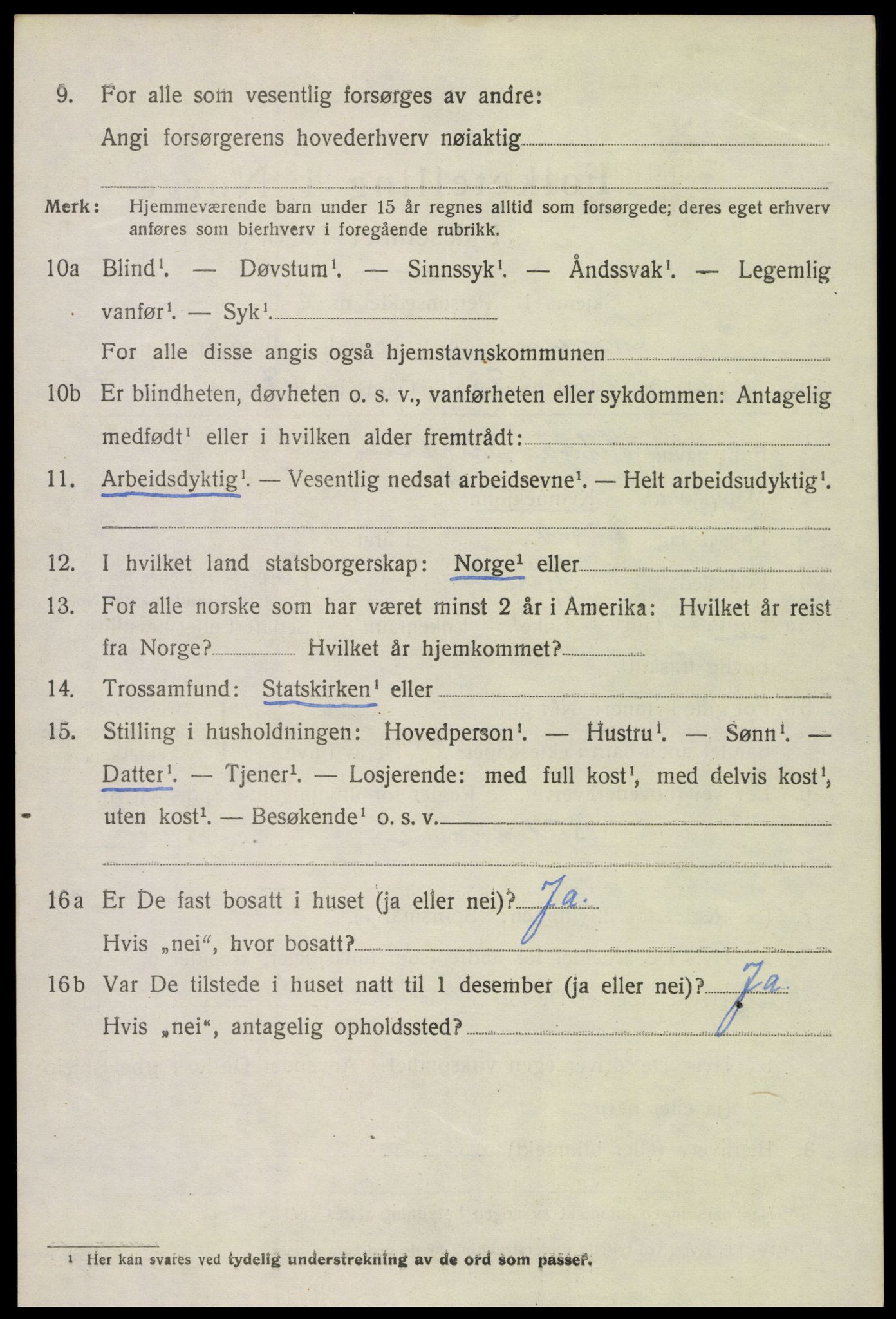 SAKO, 1920 census for Gjerpen, 1920, p. 14967