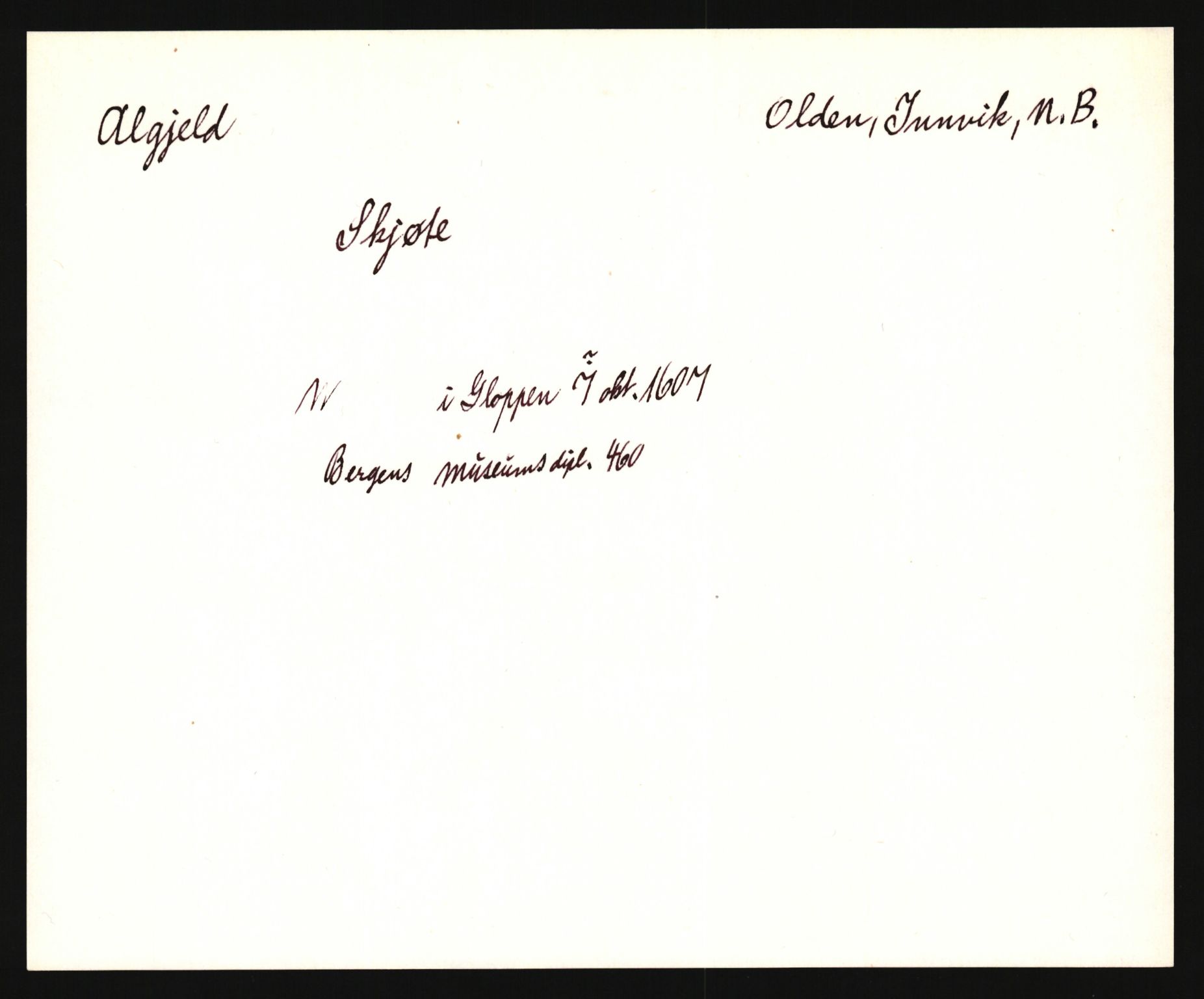 Riksarkivets diplomsamling, AV/RA-EA-5965/F35/F35e/L0030: Registreringssedler Sogn og Fjordane, 1400-1700, p. 541