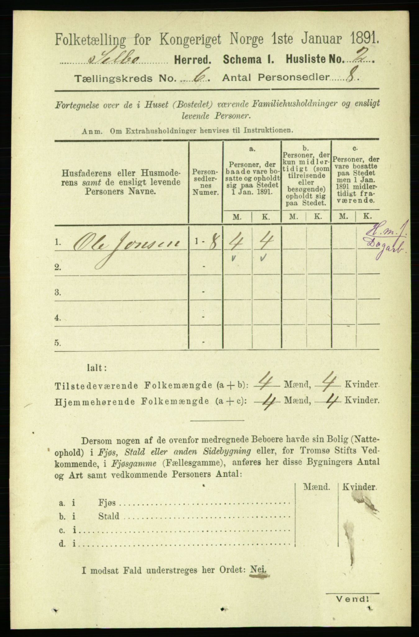 RA, 1891 census for 1664 Selbu, 1891, p. 2059