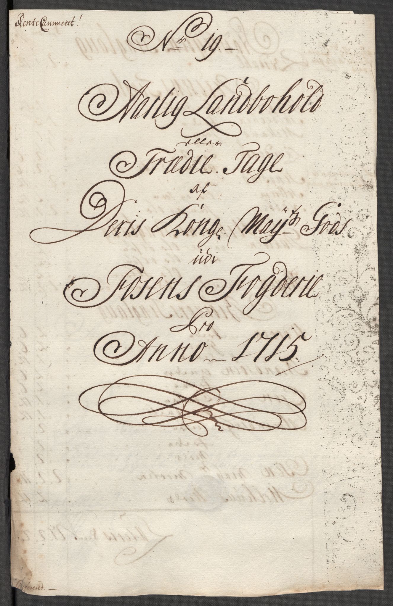 Rentekammeret inntil 1814, Reviderte regnskaper, Fogderegnskap, RA/EA-4092/R57/L3863: Fogderegnskap Fosen, 1715, p. 163