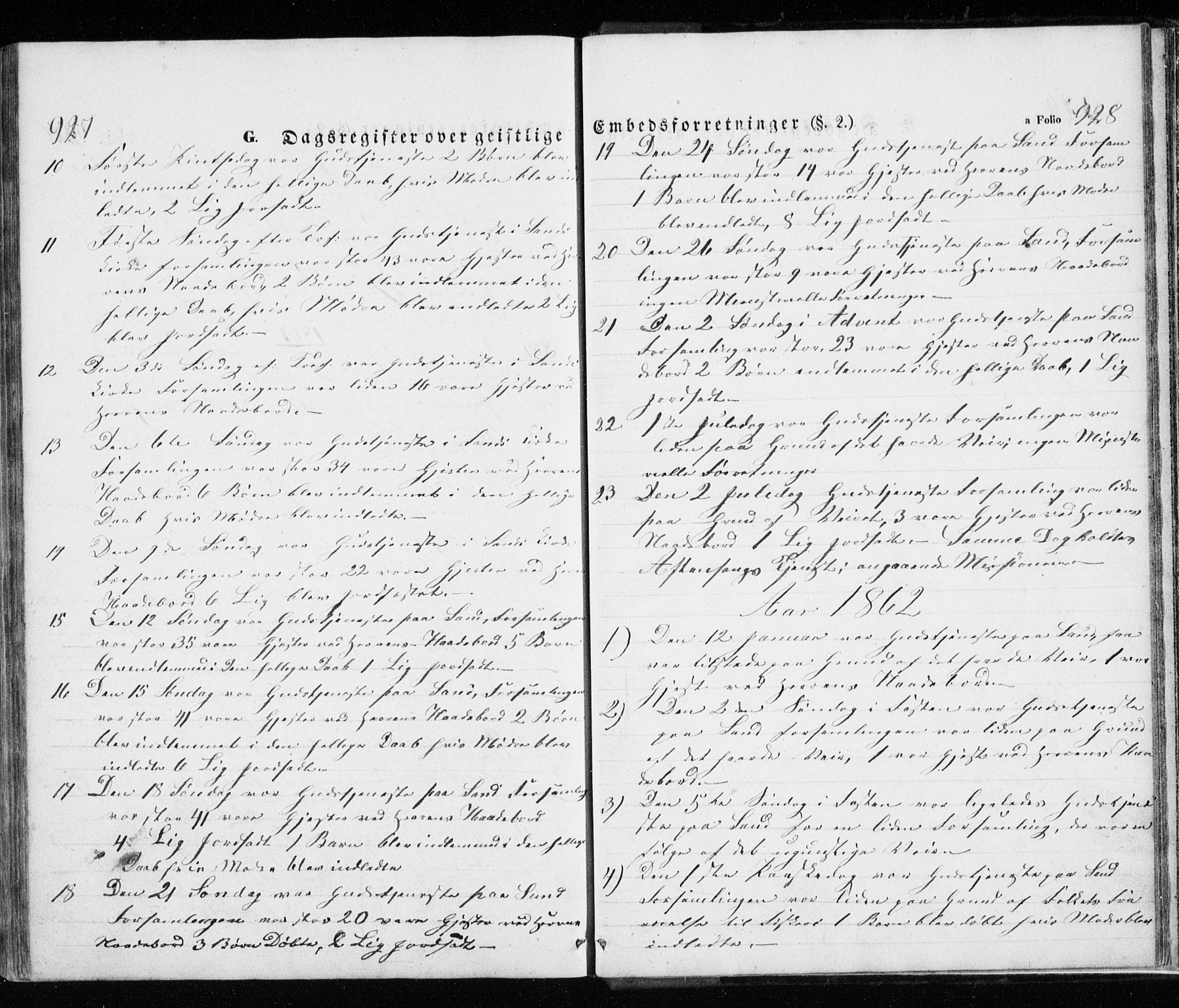 Trondenes sokneprestkontor, SATØ/S-1319/H/Ha/L0010kirke: Parish register (official) no. 10, 1840-1865, p. 927-928