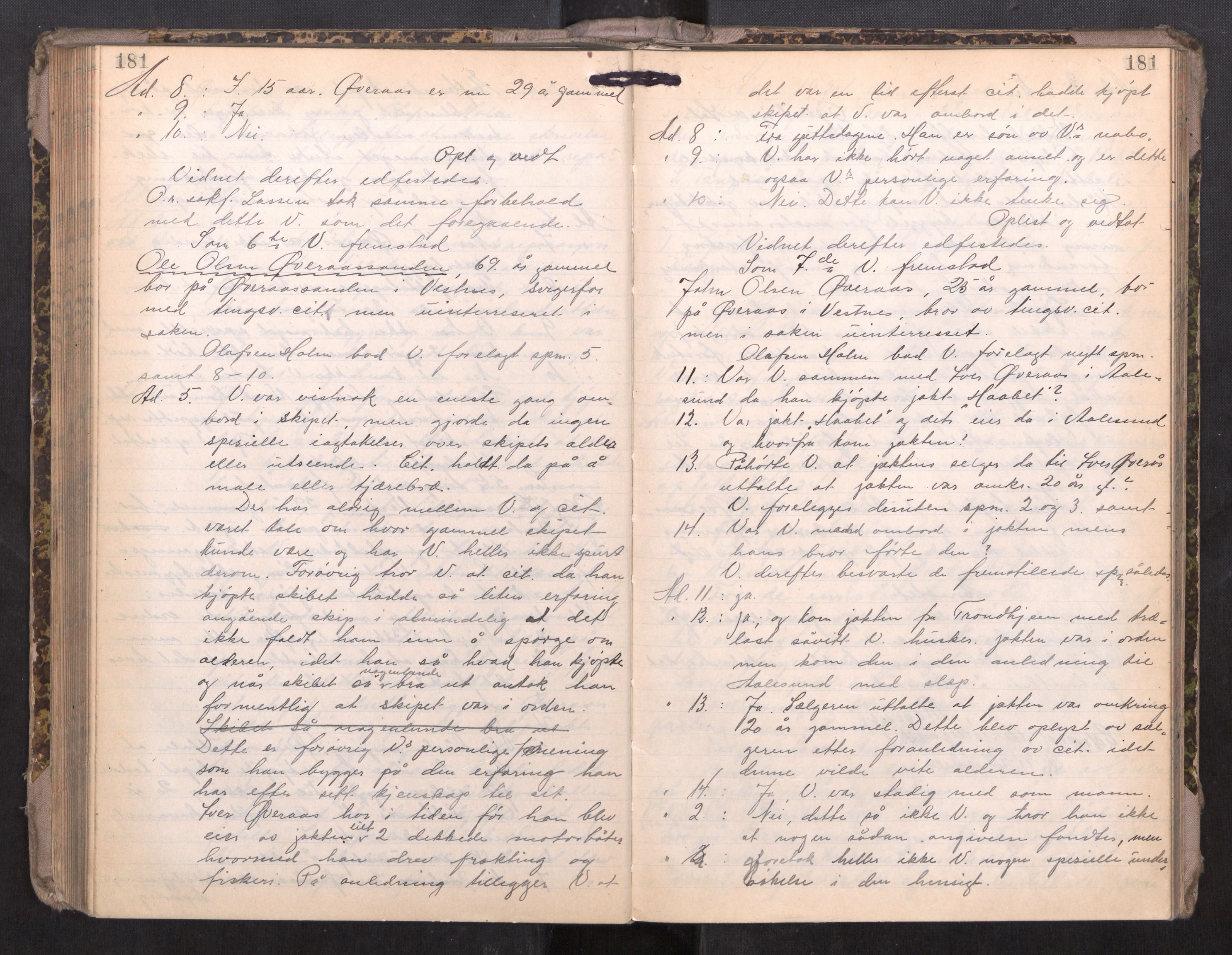 Romsdal sorenskriveri, AV/SAT-A-4149/1/1/1B/L0021: Ekstrarettsprotokoll, 1921-1933, p. 181